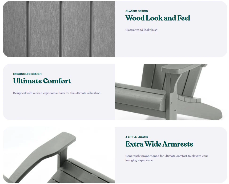 2025 PREVENTA: SEPTIEMBRE – Silla Adirondack Keter Alpine – Gris