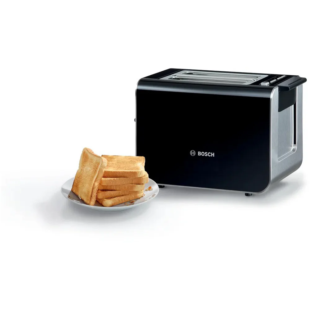 2025 Tostadora Bosch Styline TAT8613NGB para 2 Rebanadas – Negra