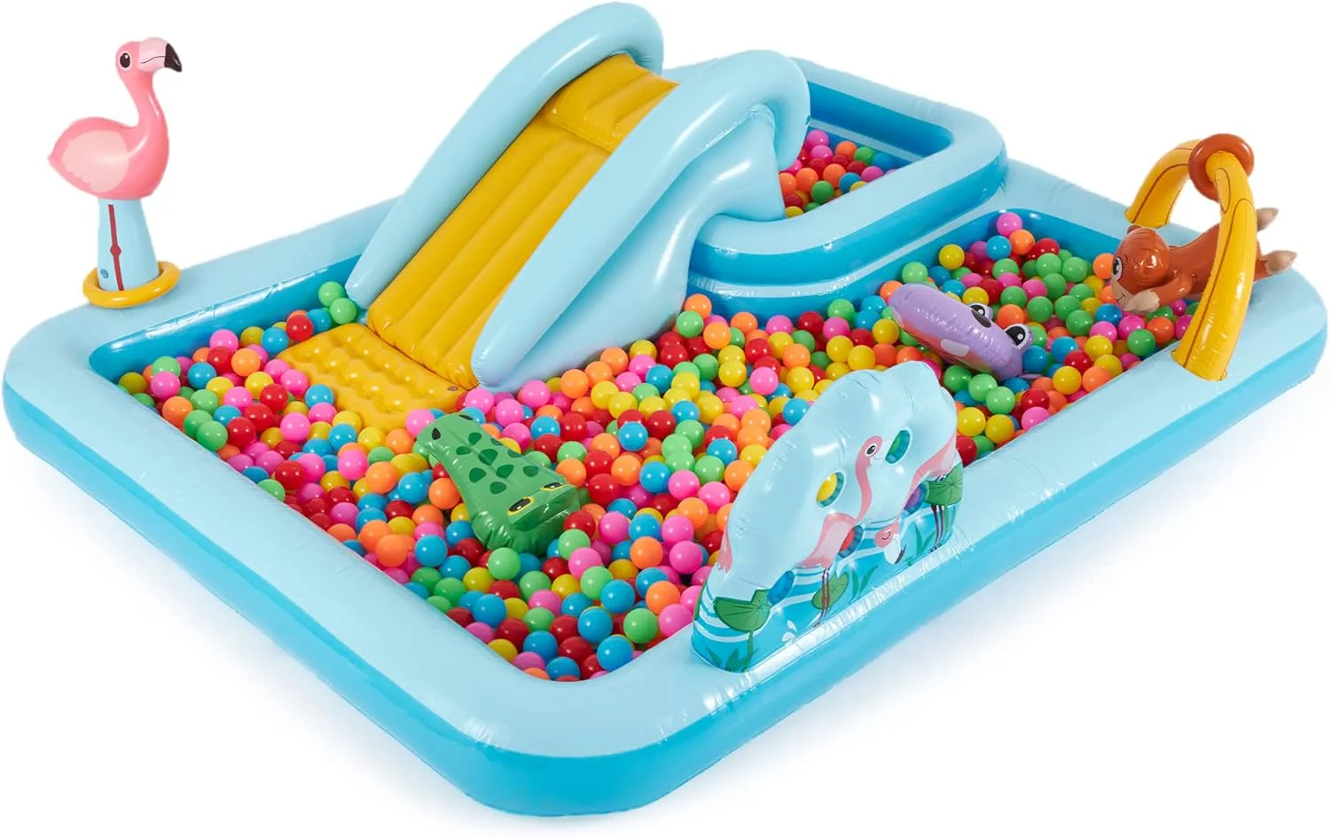 Intex Área de Juego Inflable Jungle Adventure – Piscina con Tobogán y Juegos de Agua para Niños