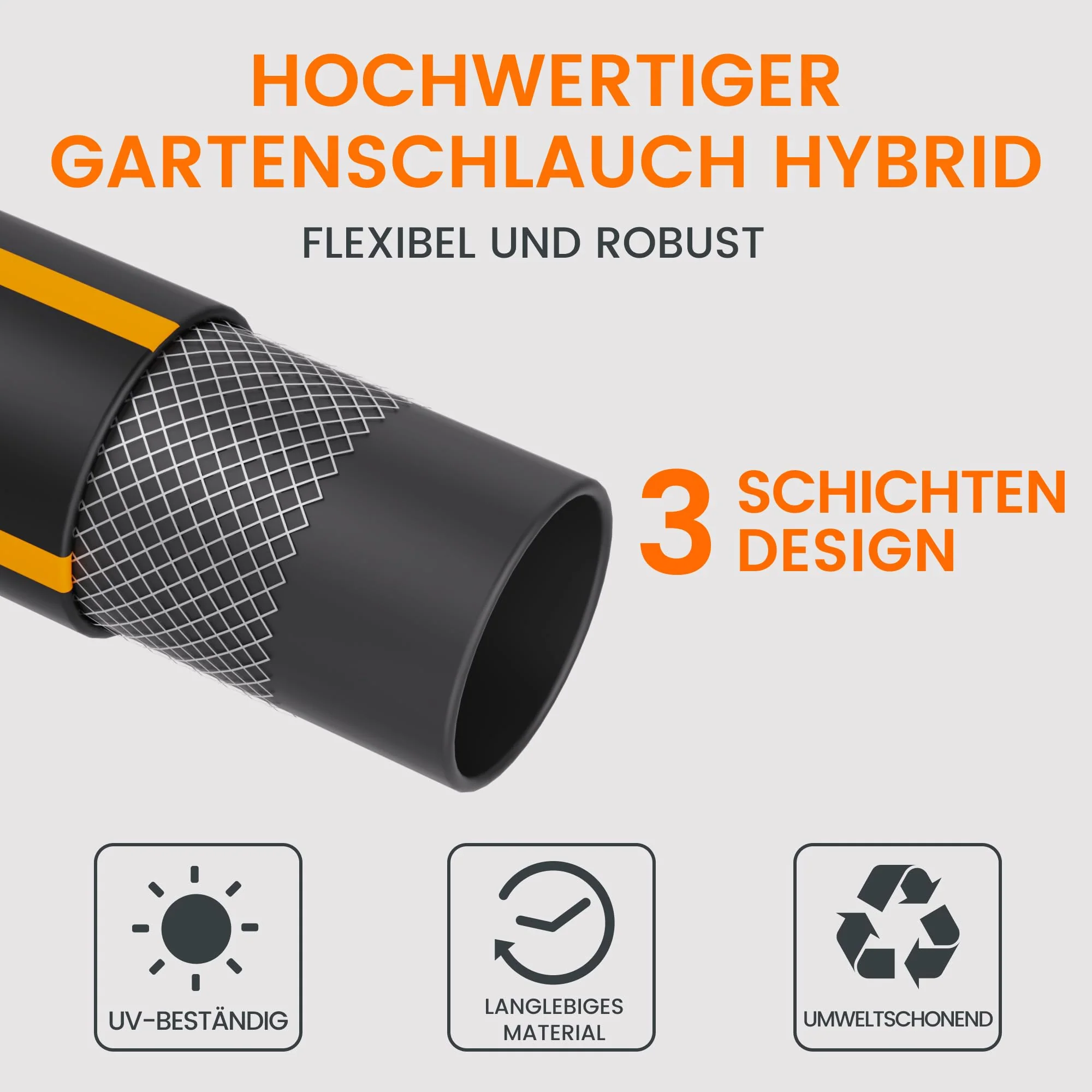 2025 Caja de Manguera de Pared Automática Giraffe Tools 35 m + 2 m, Enrollador de Manguera Giratorio 180°, con 7 Boquillas Ajustables y Manguera de Conexión