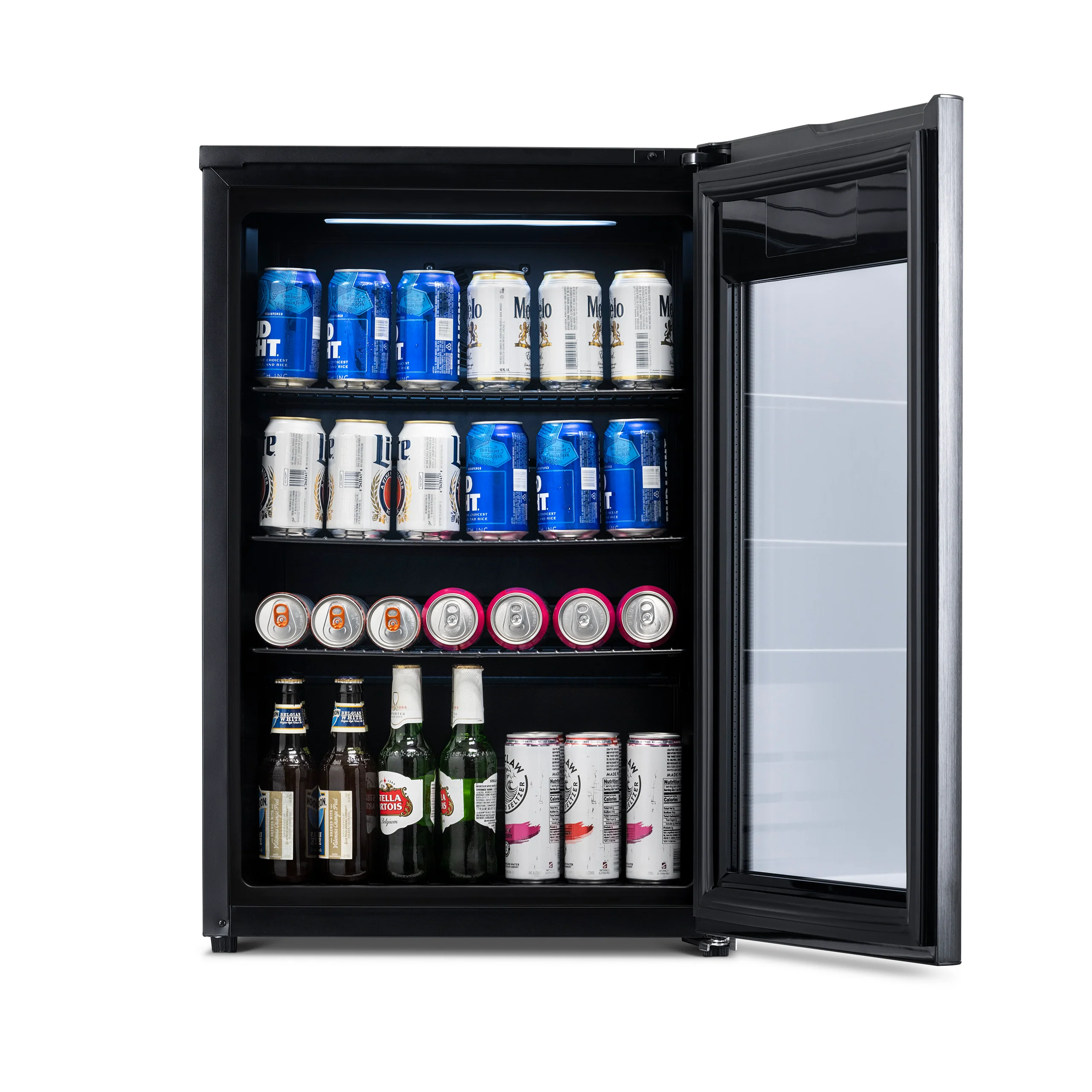 2025 Newair® Refrigerador de Bebidas Negro Independiente para 125 Latas con Función de Congelación Rápida – 22,1”