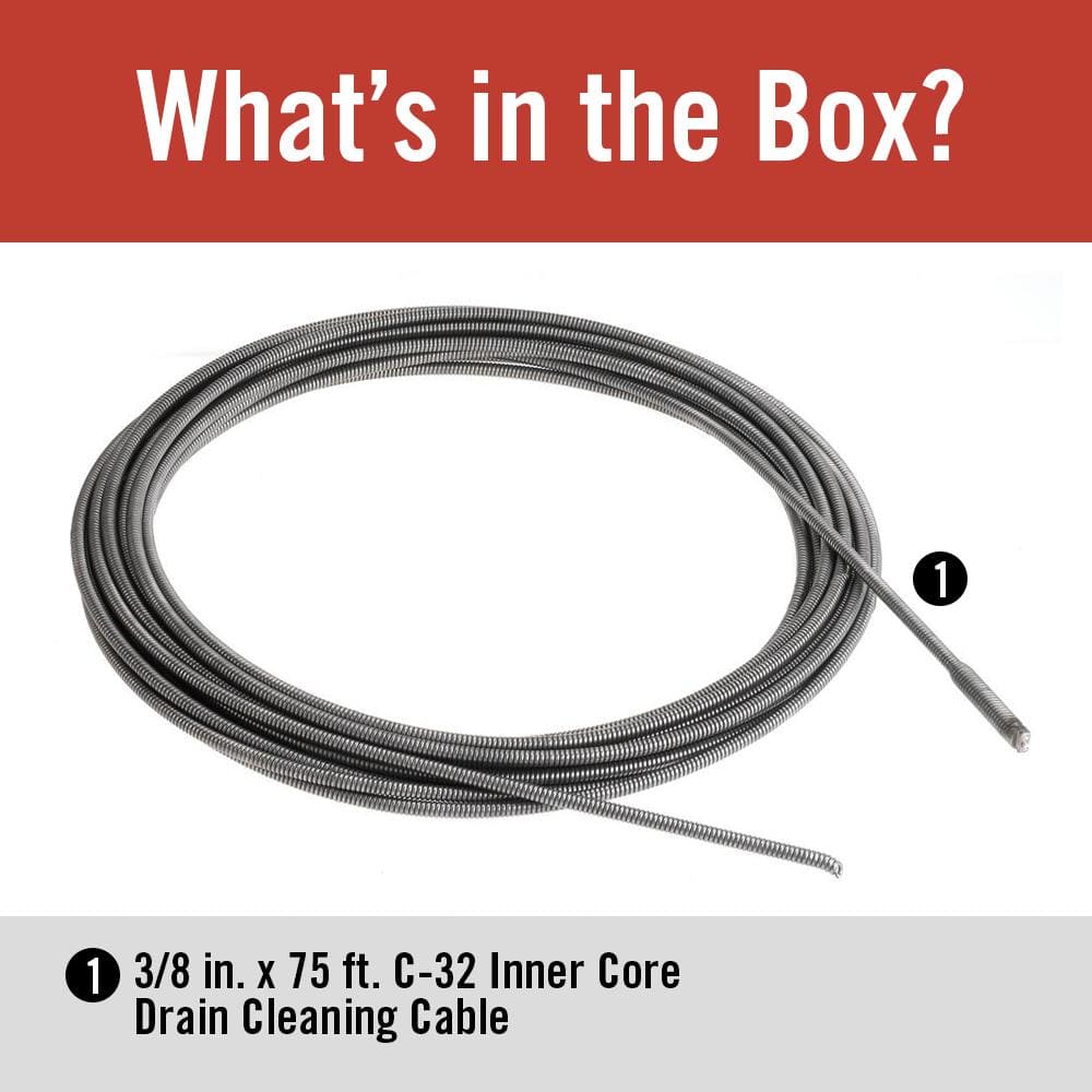 2025 Cable de Reemplazo C-32 IC Inner Core para Máquina de Limpieza de Desagües K-3800 - 3/8