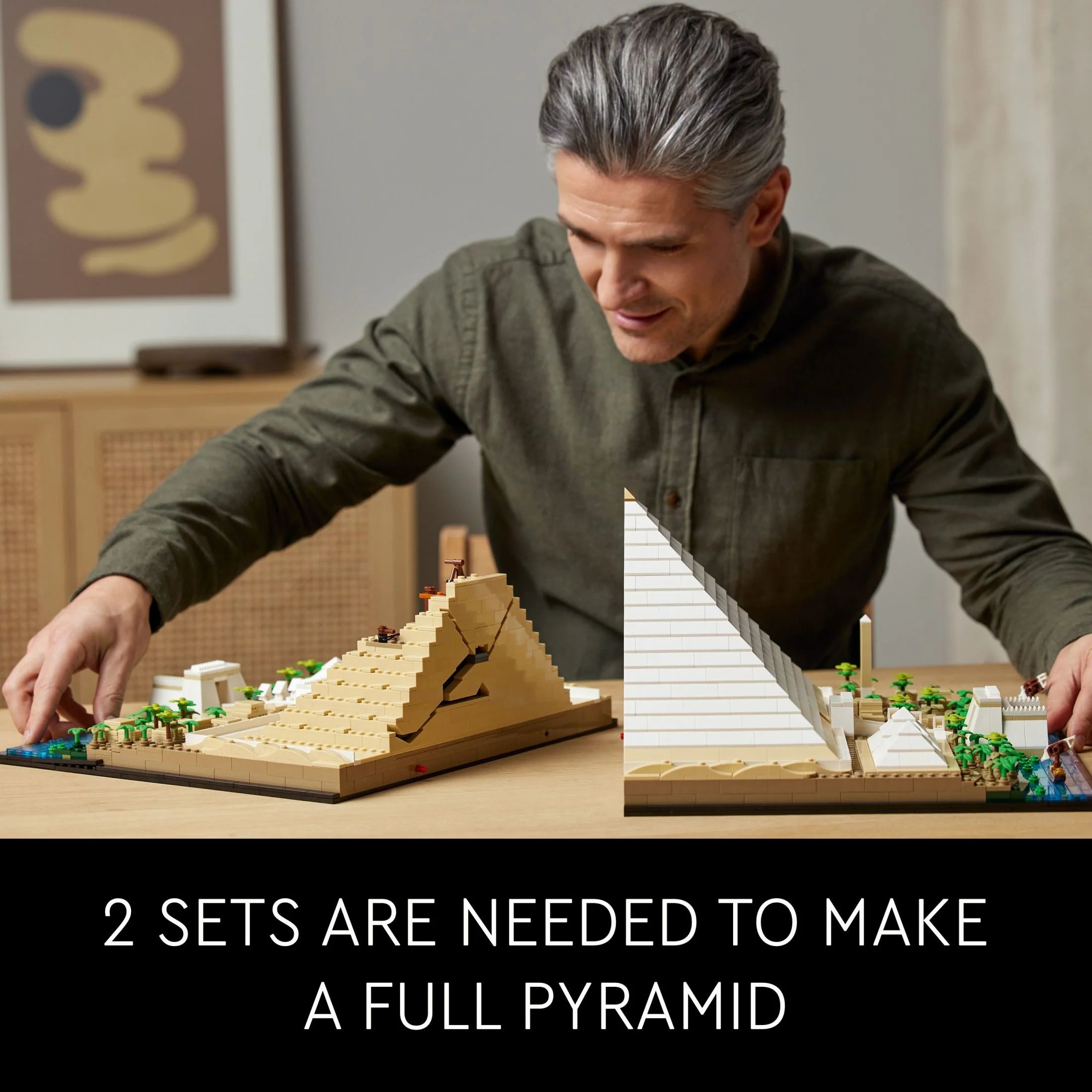 Kit de Construcción LEGO Architecture Gran Pirámide de Guiza 21058, Modelo Decorativo para el Hogar, Idea Creativa para Regalo