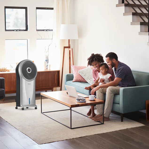 2025 Newair® Enfriador de Aire Evaporativo y Ventilador Portátil 470 CFM – Plateado