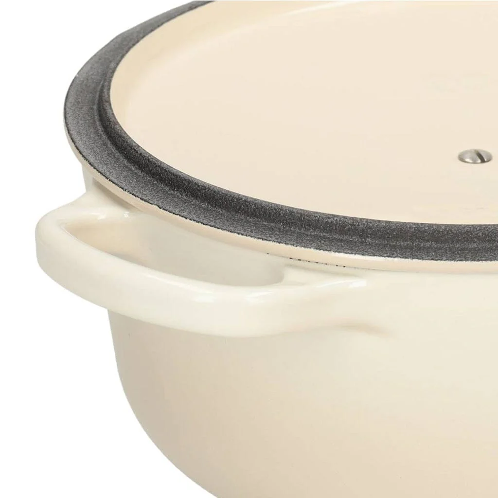 2025 Le Creuset - Sartén para asar / brasear Signature redonda Meringue 20 cm 2,4 l