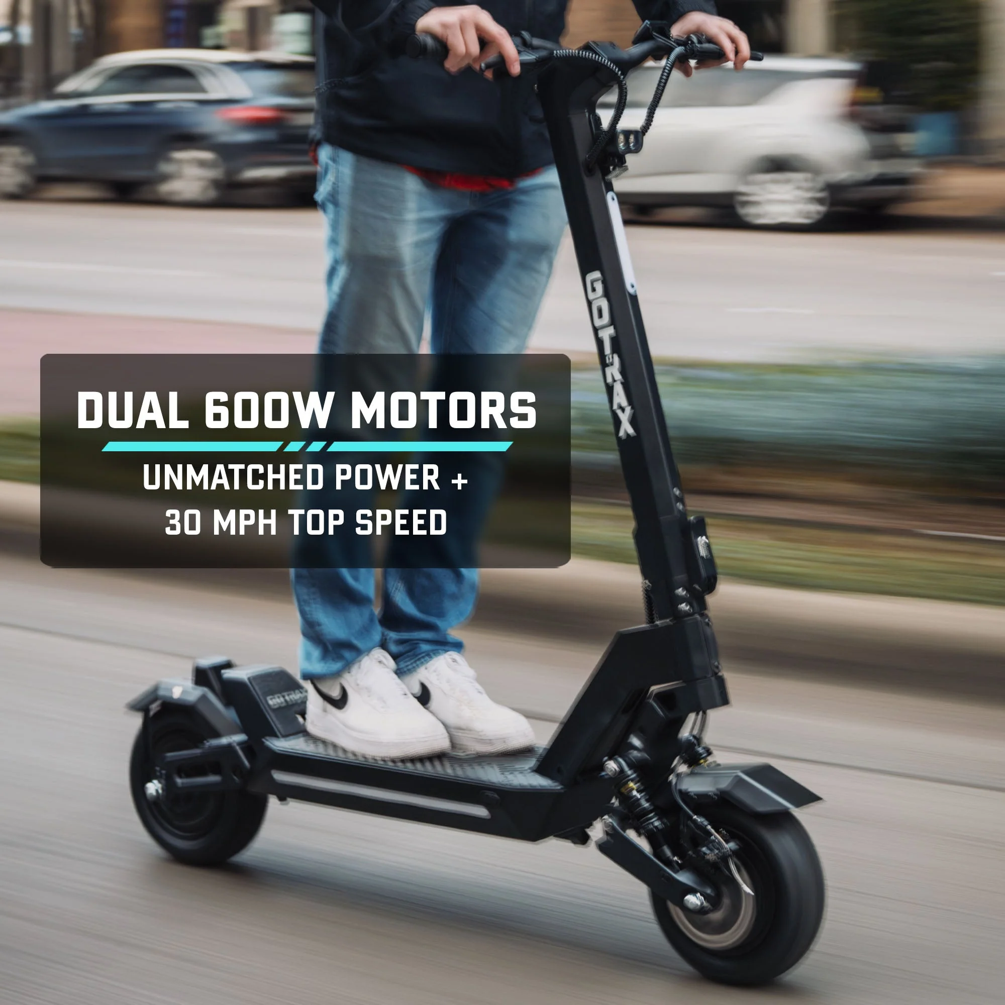 2025 GOTRAX GX1 Patinete Eléctrico de Doble Motor – Patinete Todo Terreno de Alto Rendimiento para Adultos, Velocidad Máxima 64 km/h