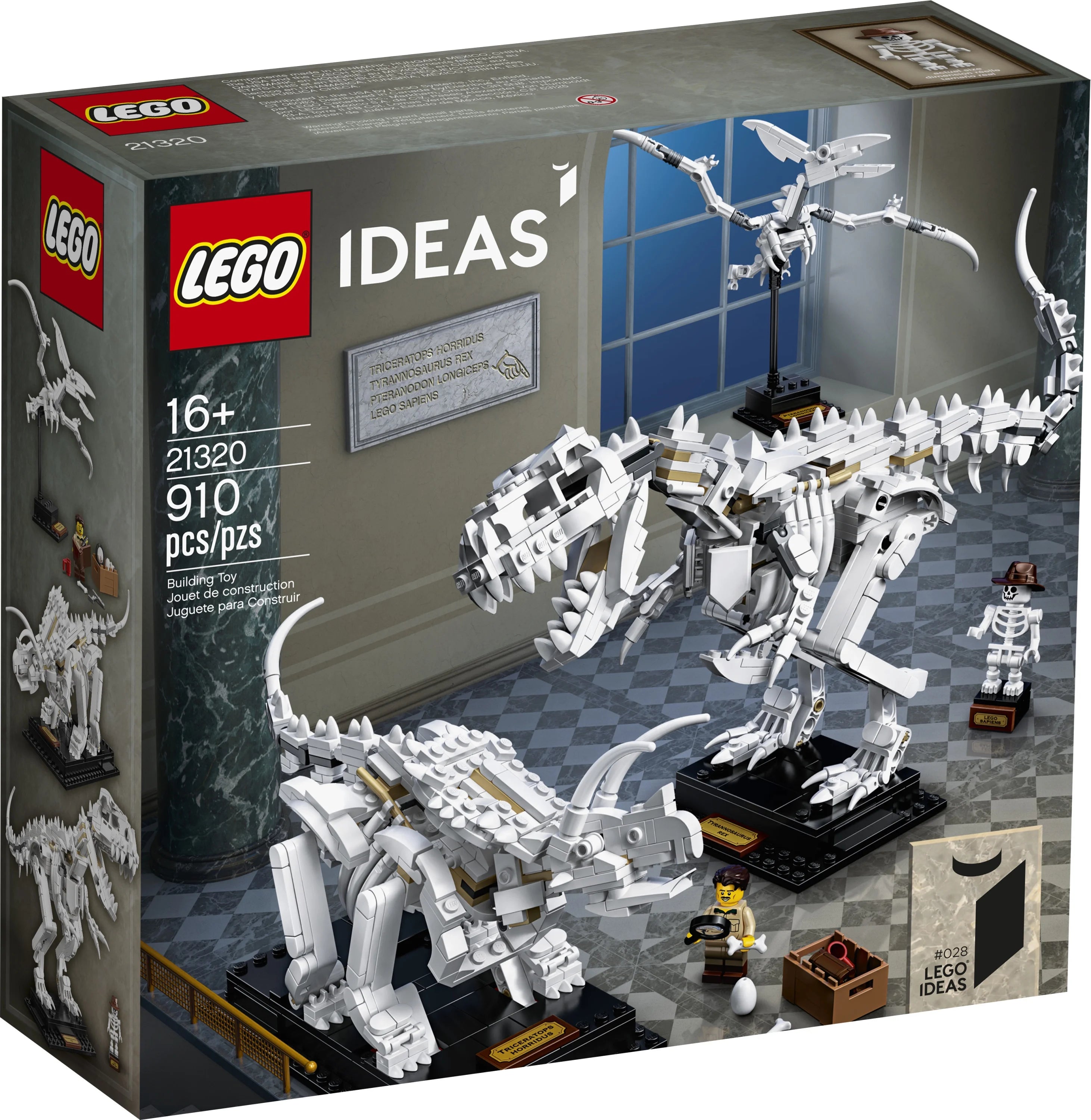 LEGO Ideas 21320 Fósiles de Dinosaurios – Set de Construcción (910 Piezas)