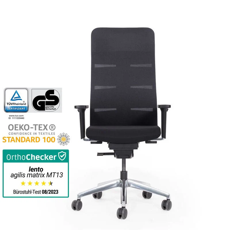 2025 Silla de Oficina Ergonómica con Respaldo de Malla Agilis Matrix MT13 | Color Negro