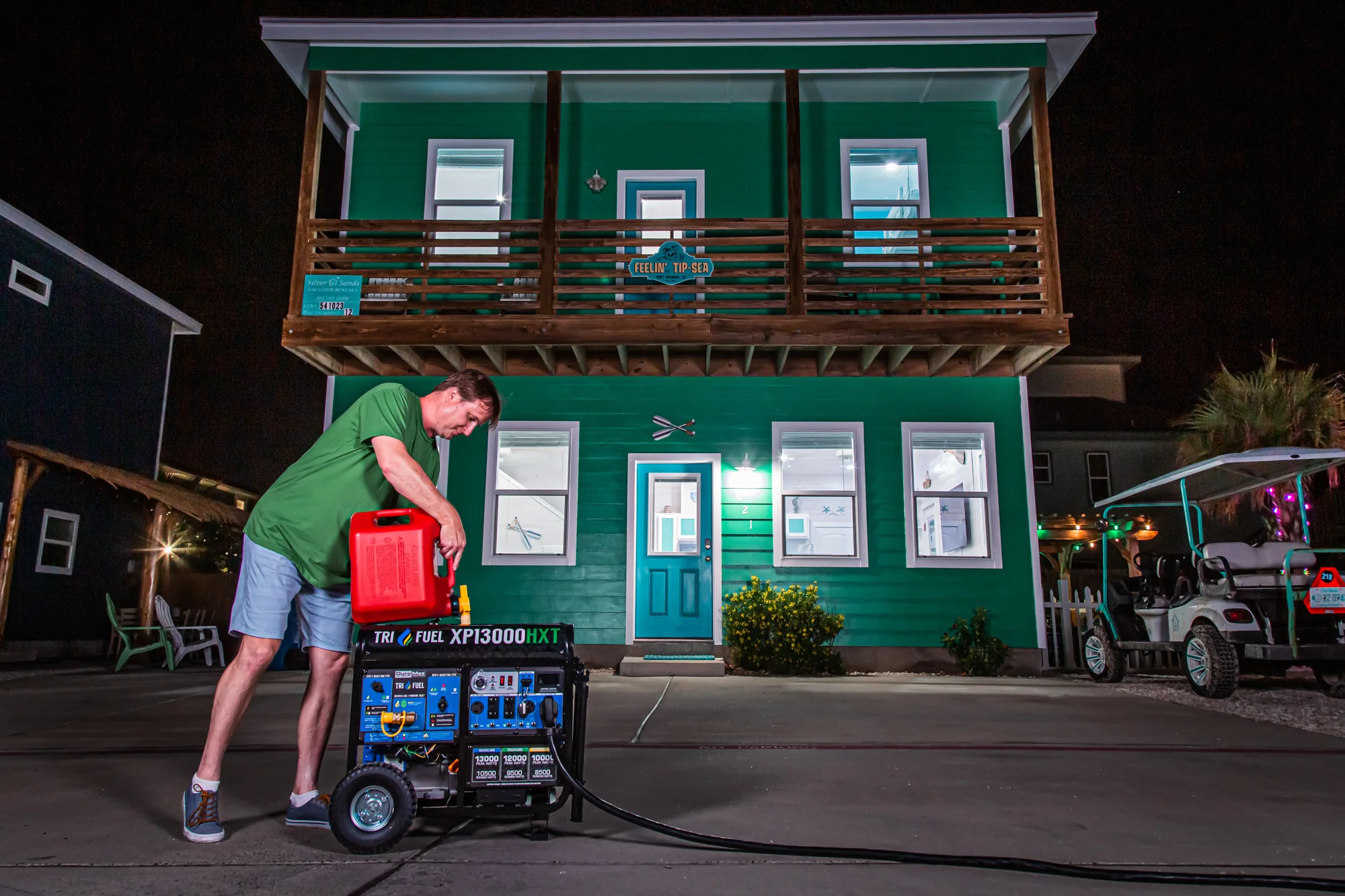 2025 Generador Portátil Trifuel 13 000 W HXT con Alerta de Monóxido de Carbono (CO)
