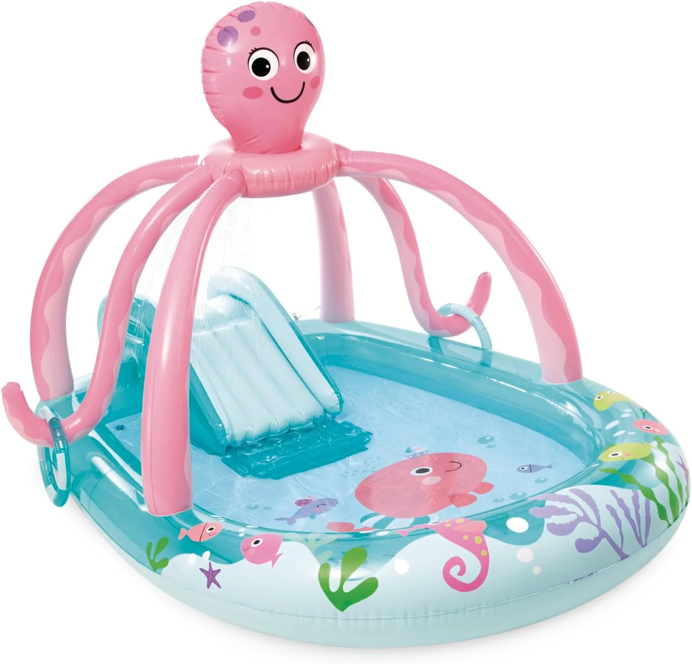 Intex Área de Juego Inflable Jungle Adventure – Piscina con Tobogán y Juegos de Agua para Niños