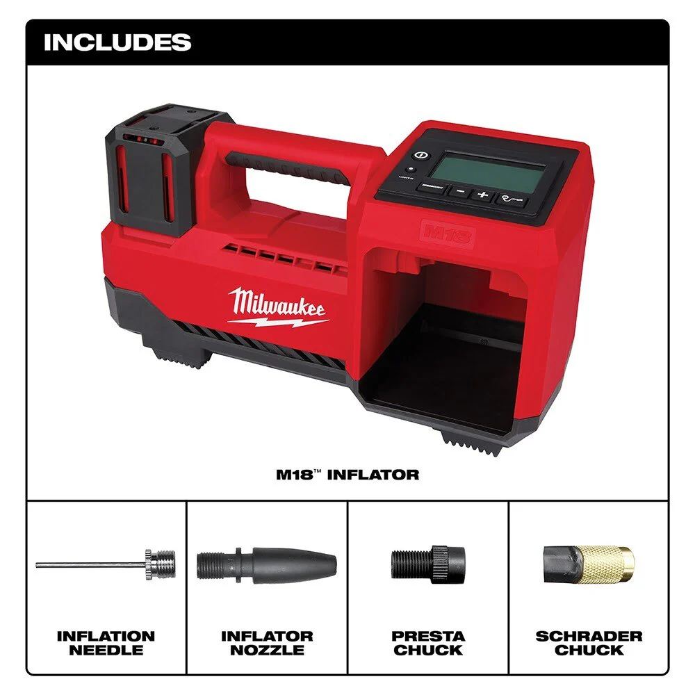 2025 Milwaukee 2848-20 M18 Inflador de Neumáticos Compacto, Solo Herramienta