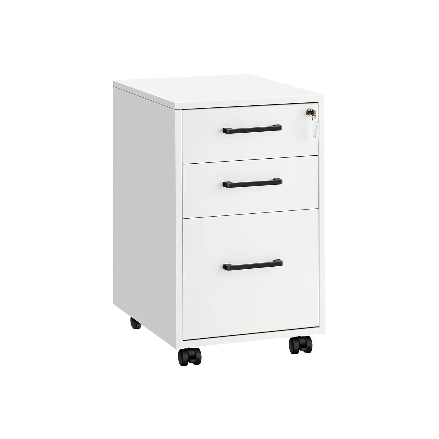 Archivador Móvil SONGMICS con Ruedas y Cerradura – Mueble de Oficina para Carpetas Colgantes A4/Legal/Carta, Estilo Industrial, Marrón Rústico y Negro