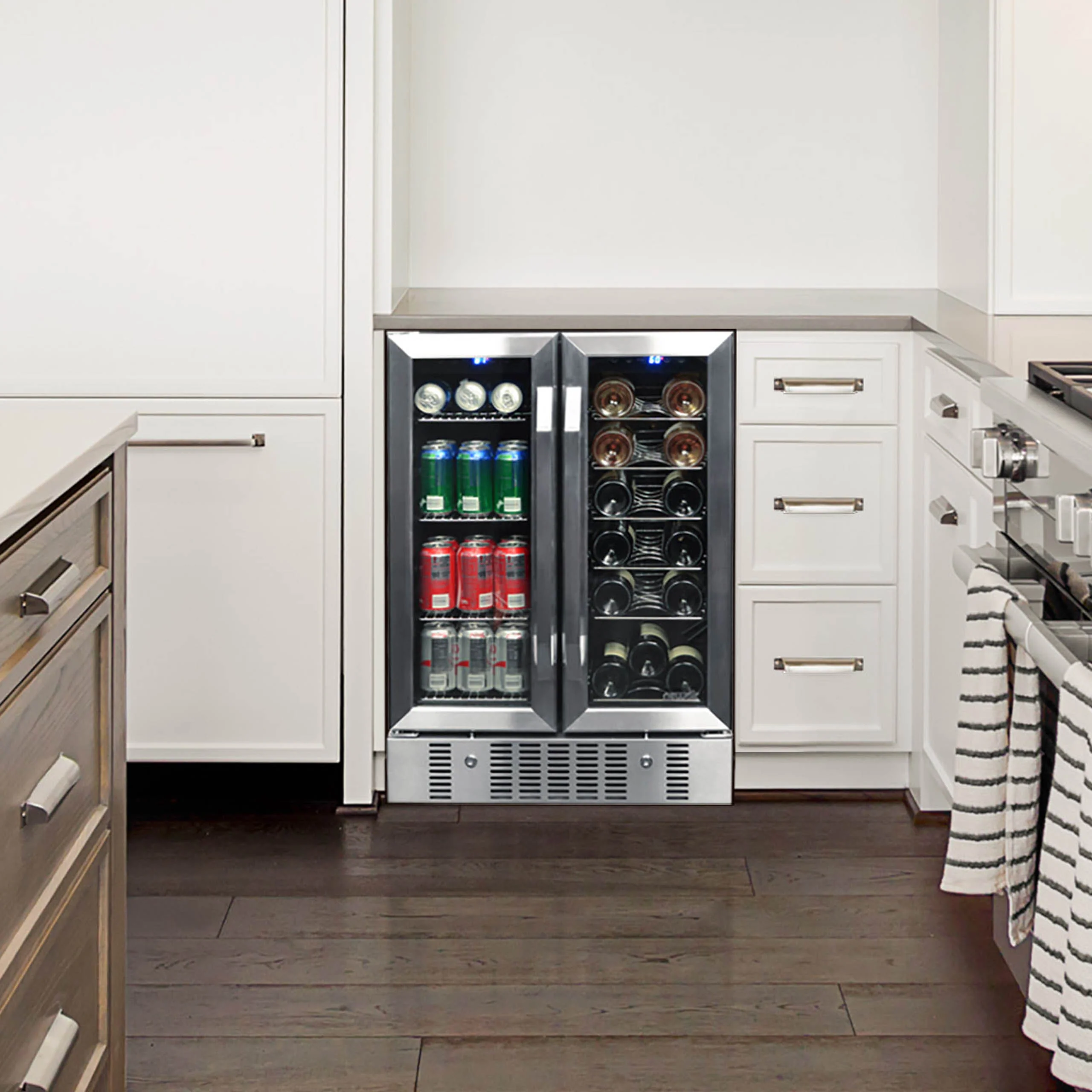2025 Newair® Refrigerador Empotrable de Doble Zona para 58 Latas y 18 Botellas - 24