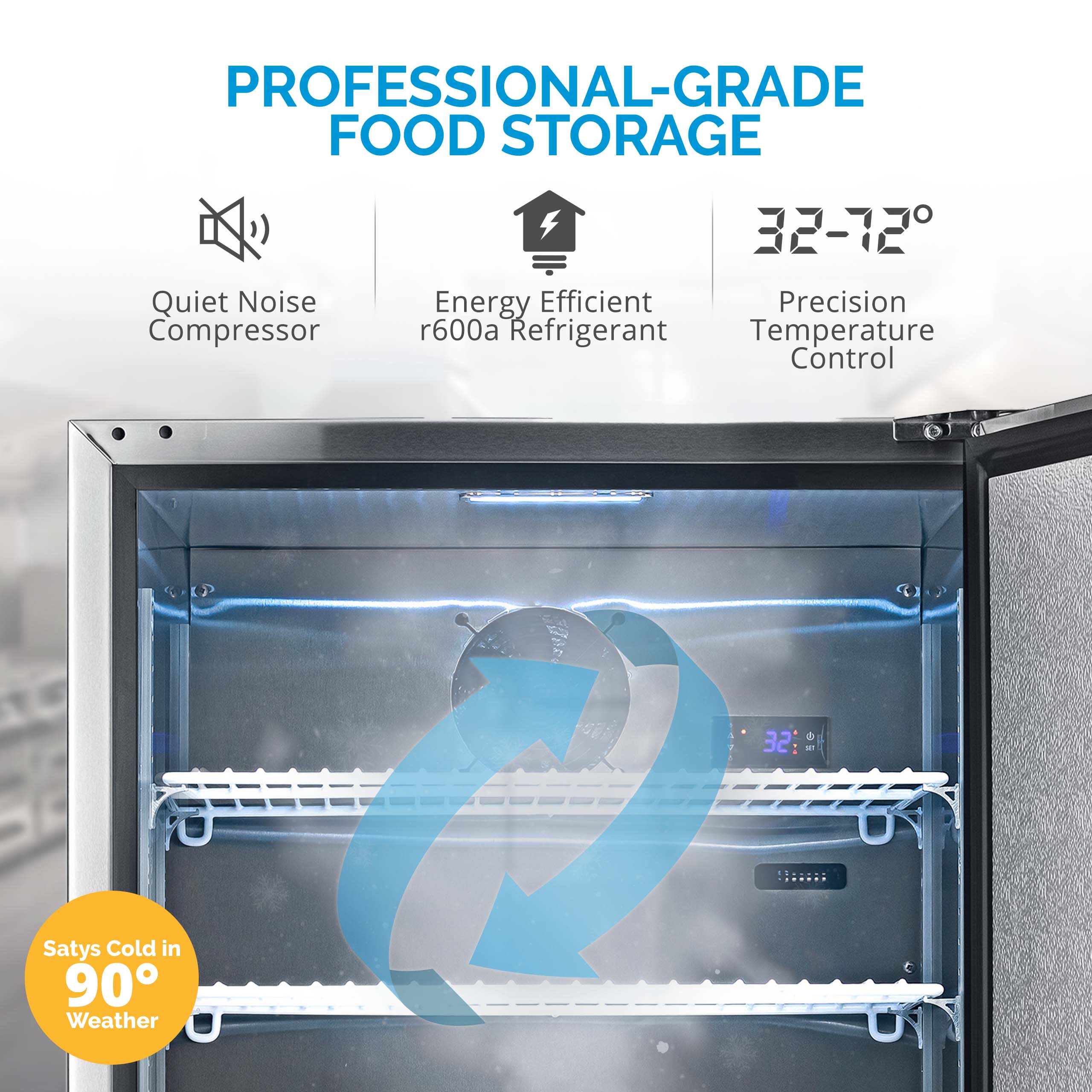 2025 Newair® Refrigerador Comercial Empotrable de 24