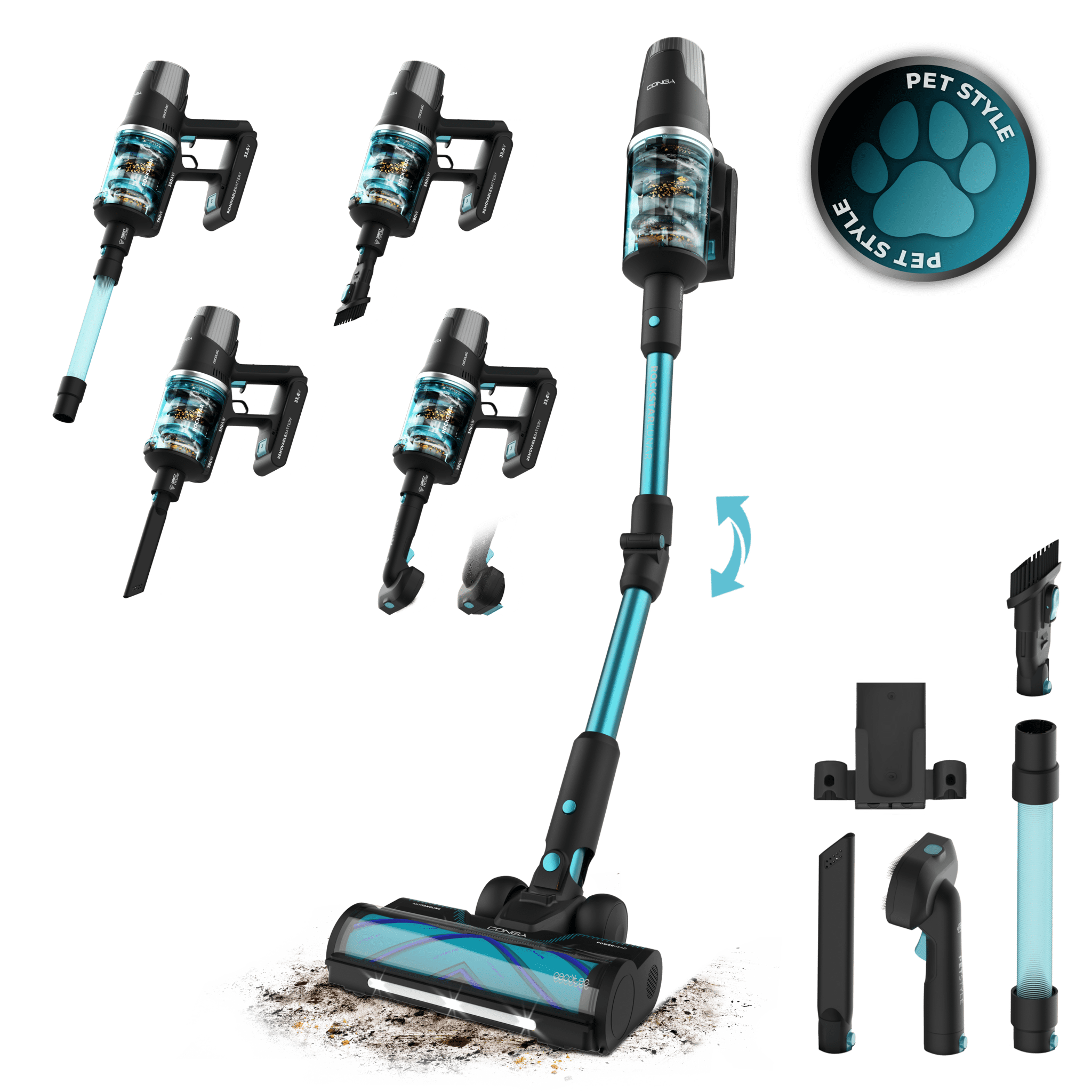 Conga Rockstar 9500 Lunar Pet Flex