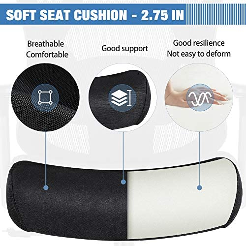 2025 Silla de Oficina Ergonómica SUNNOW, Silla de Escritorio de Malla, Silla Ejecutiva de Respaldo Alto