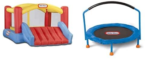 Little Tikes Jump 'n Slide Bouncer - Casa Inflable Saltarina Plus Soplador de Alta Resistencia con GFCI, Estacas