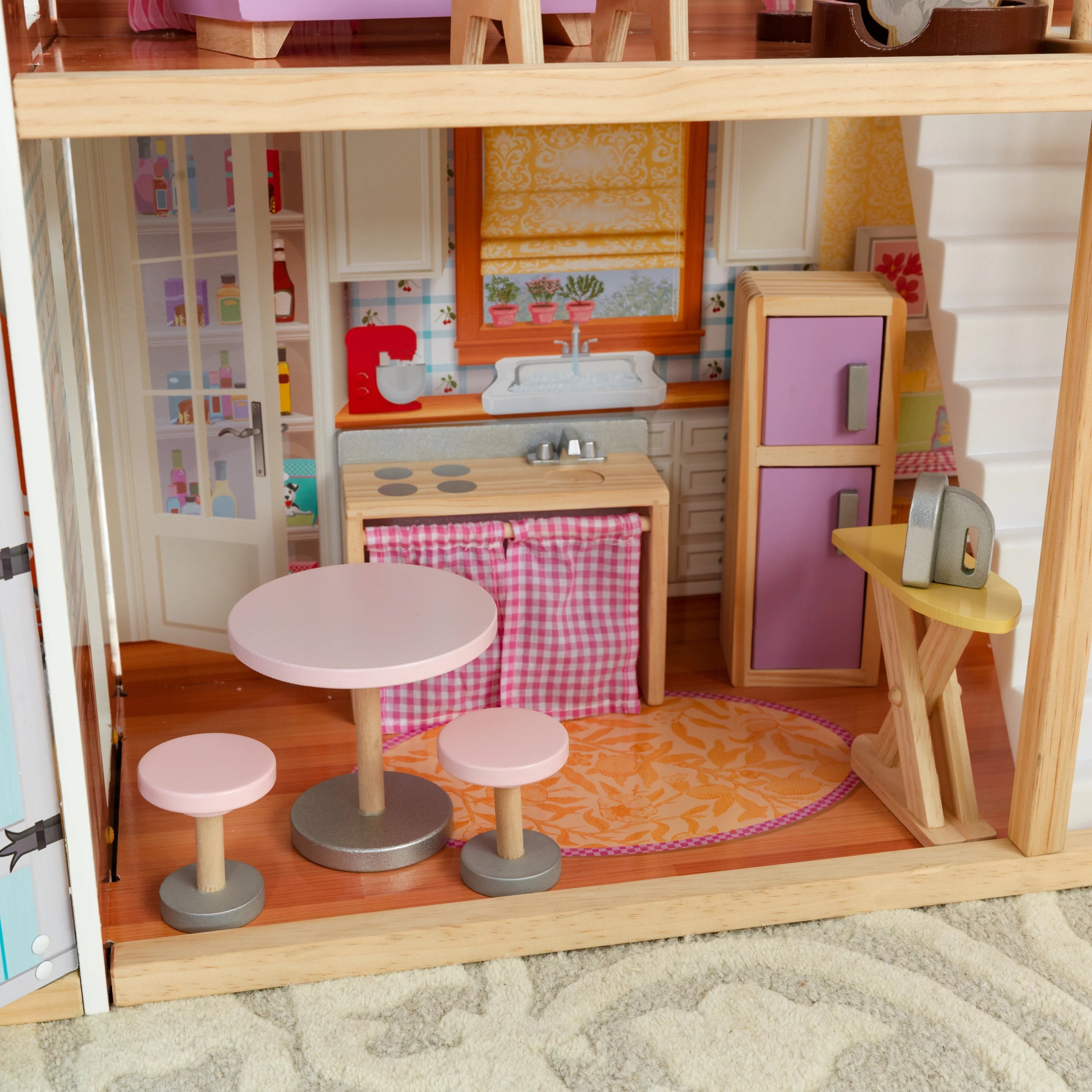 Casa de Muñecas de Madera KidKraft Grand View Mansion con 34 Accesorios, A partir de 3 años