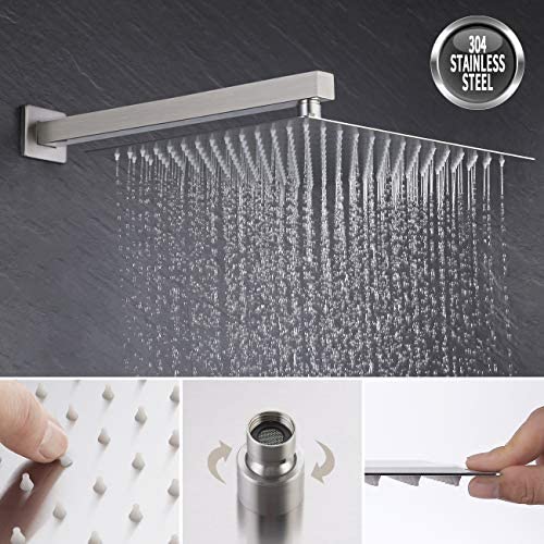 Sistema de Ducha KES con Cabezal de Ducha Rain de 12 Pulgadas