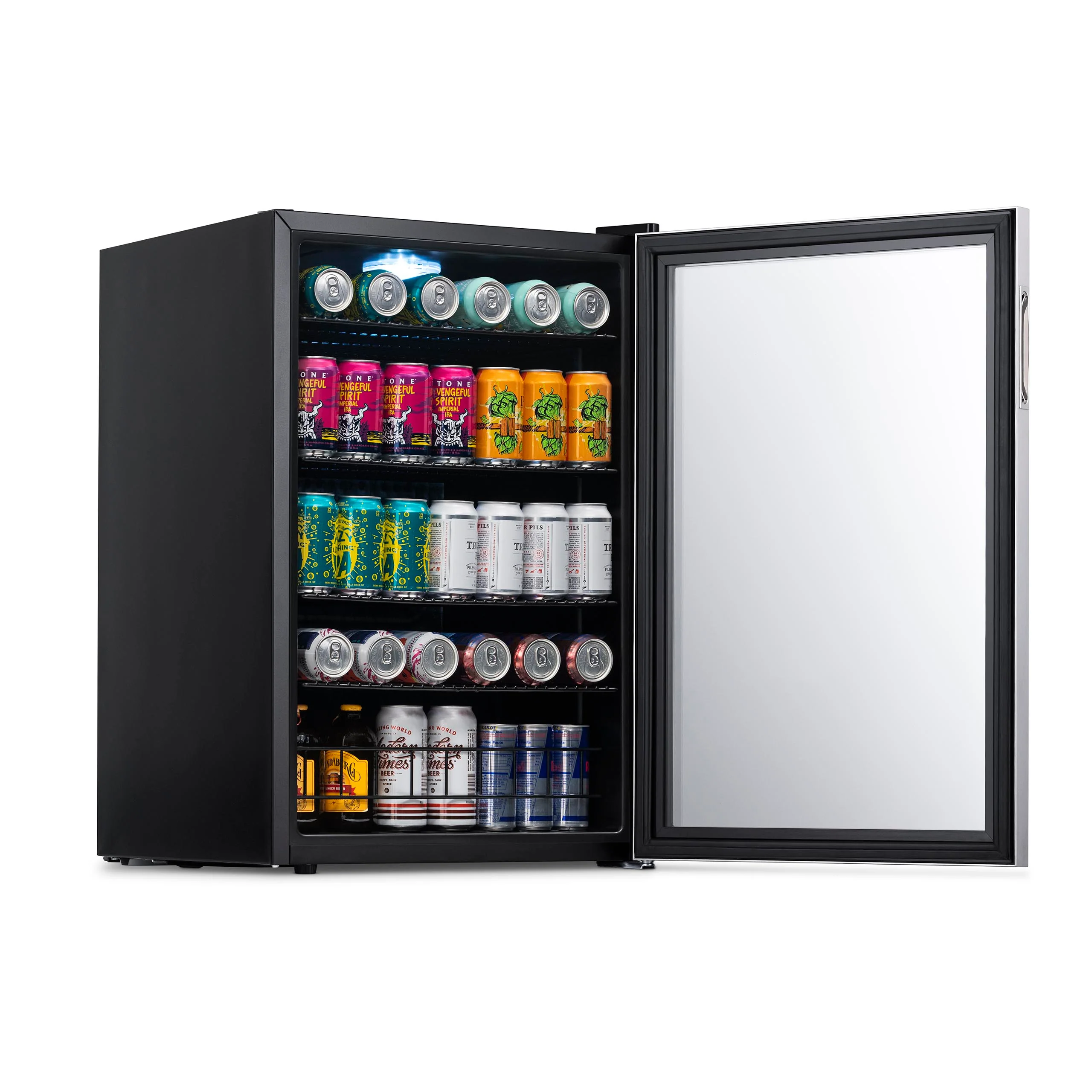 2025 Newair® Refrigerador de Bebidas Independiente en Acero Inoxidable – 160 Latas – 21,3
