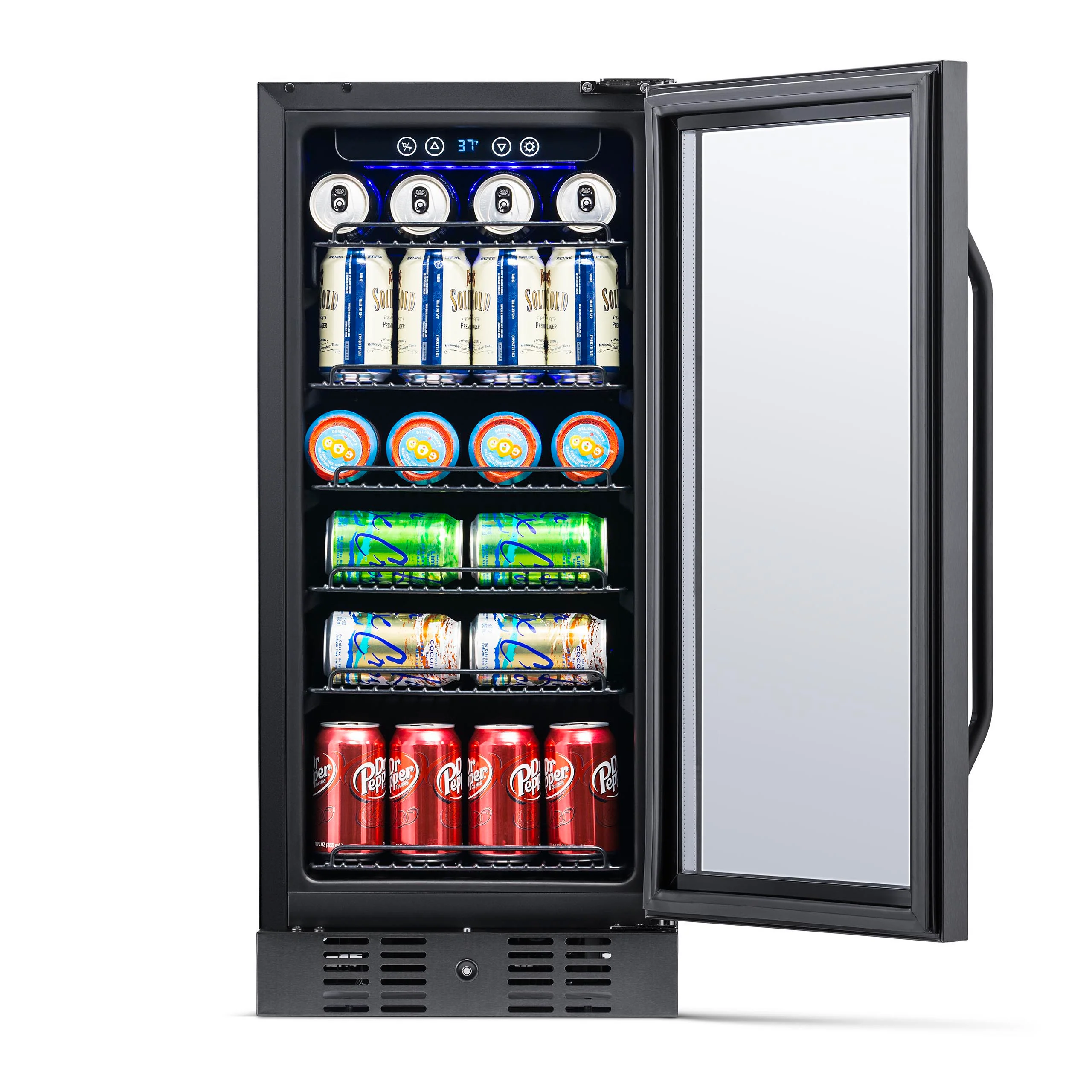 2025 Newair® Refrigerador Empotrable Negro para Bebidas – 96 Latas – 15 Pulgadas