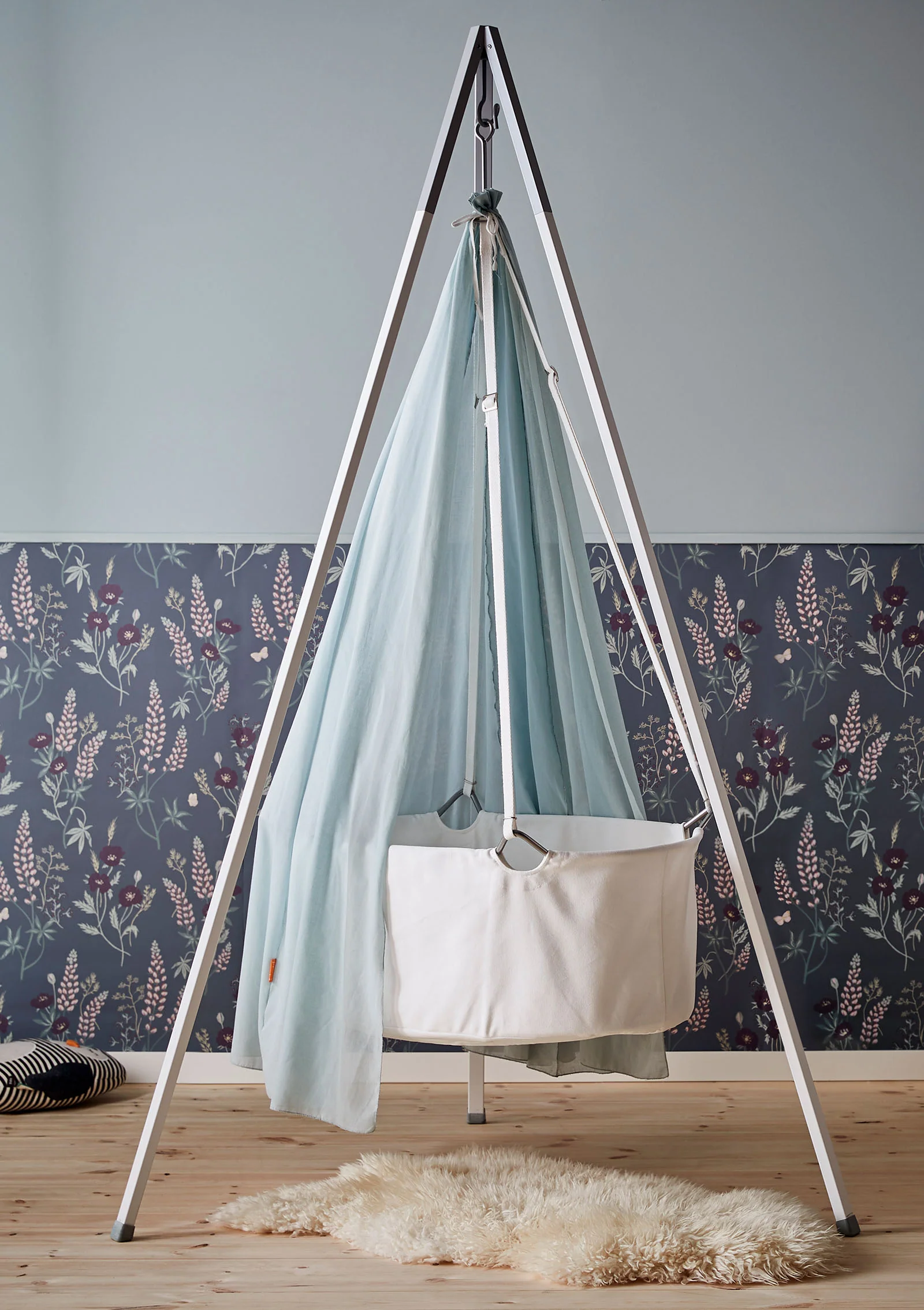 2025 Conjunto cuna 'Classic' con soporte blanco/blanco