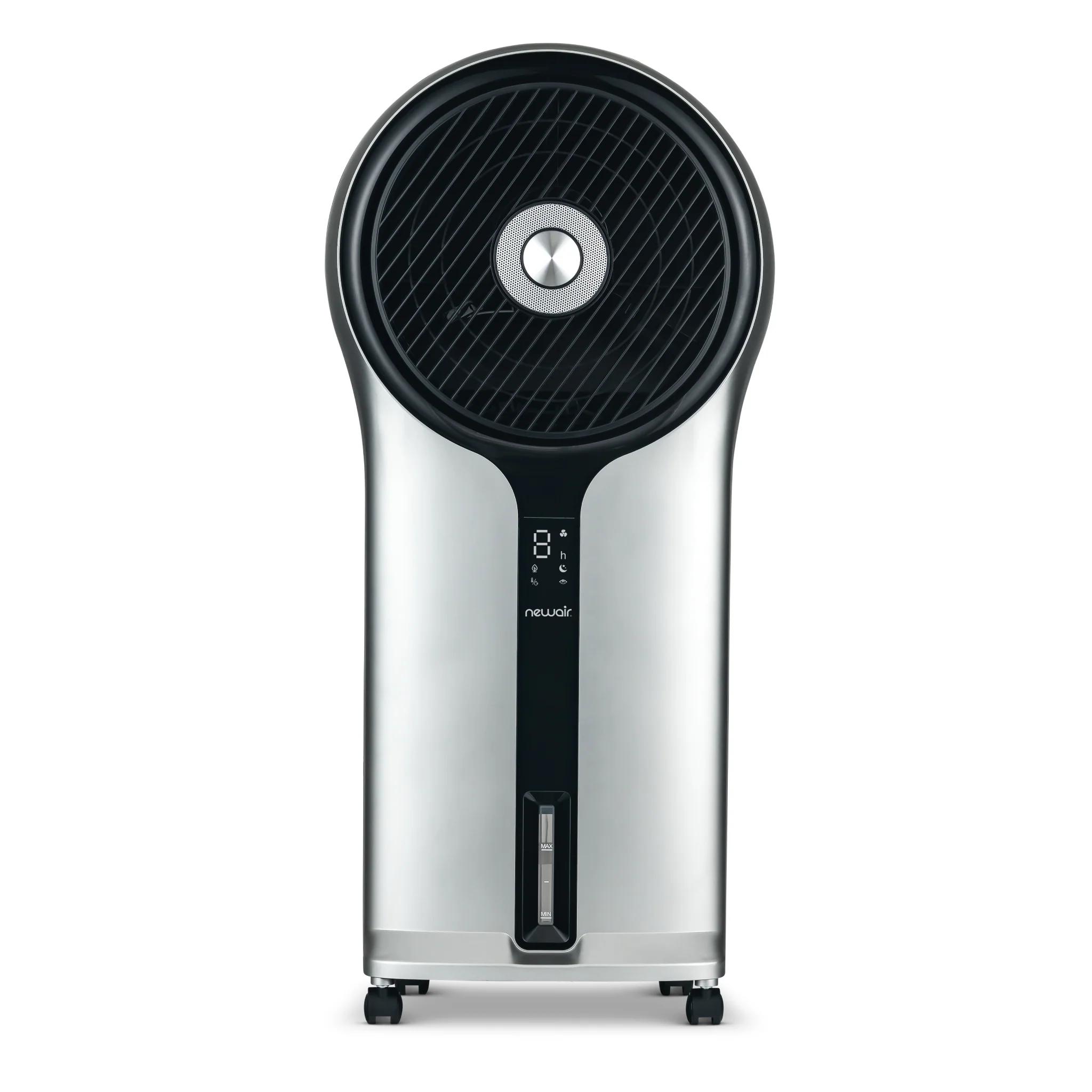 2025 Newair® Enfriador de Aire Evaporativo y Ventilador Portátil 470 CFM con Placa de Enfriamiento tipo Panal – Plateado