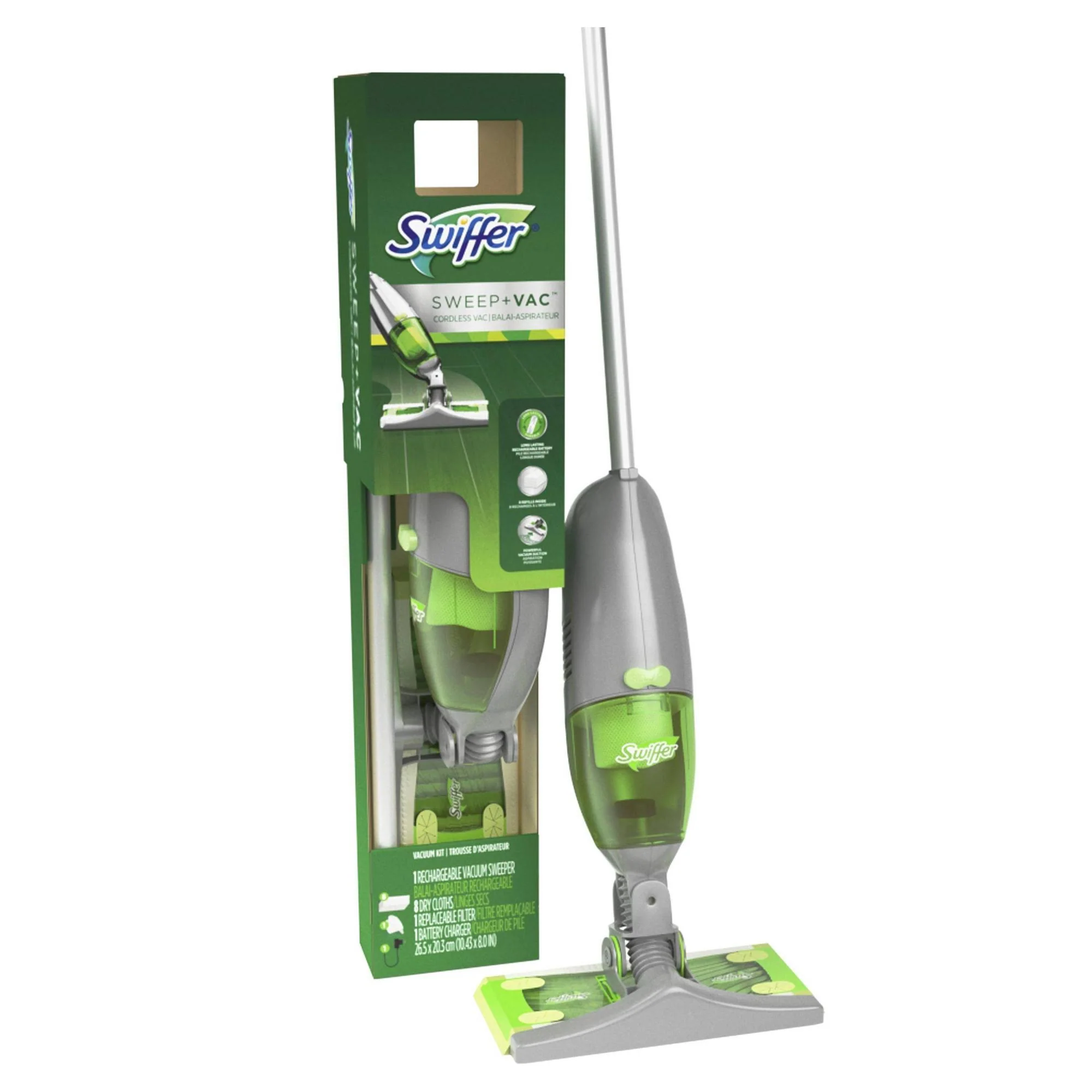2025 Kit Aspiradora Swiffer Sweep + Vac Inalámbrico, Recargable