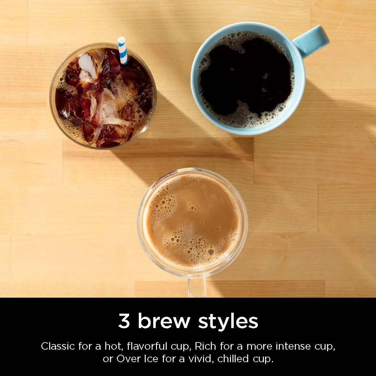 2025 Cafetera de porción individual Ninja Pods & Grounds, compatible con K-Cup, prepara café molido o cápsulas, diseño compacto, depósito de 56 oz, tamaños de taza de 6 oz a 24 oz para viaje, café frío, color piedra, modelo PB041ST