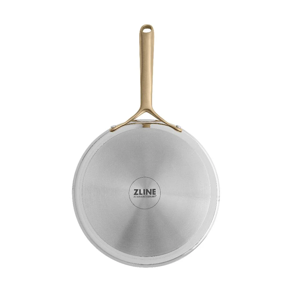 Set de Cocina de 10 Piezas No Tóxico en Acero Inoxidable con 3 Piezas de Cerámica Antiadherente ZLINE (CWSETL-NS-10)