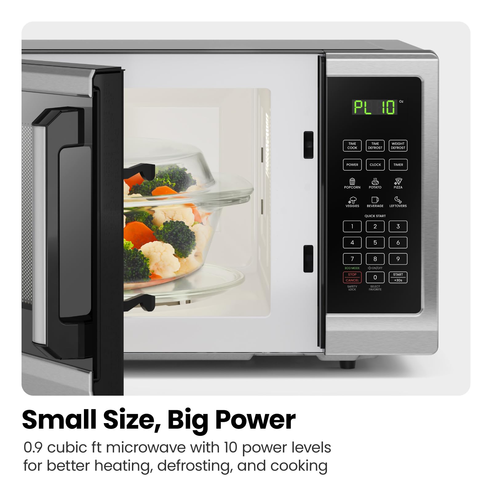 2025 Microondas de Encimera Chefman Essentials de Acero Inoxidable