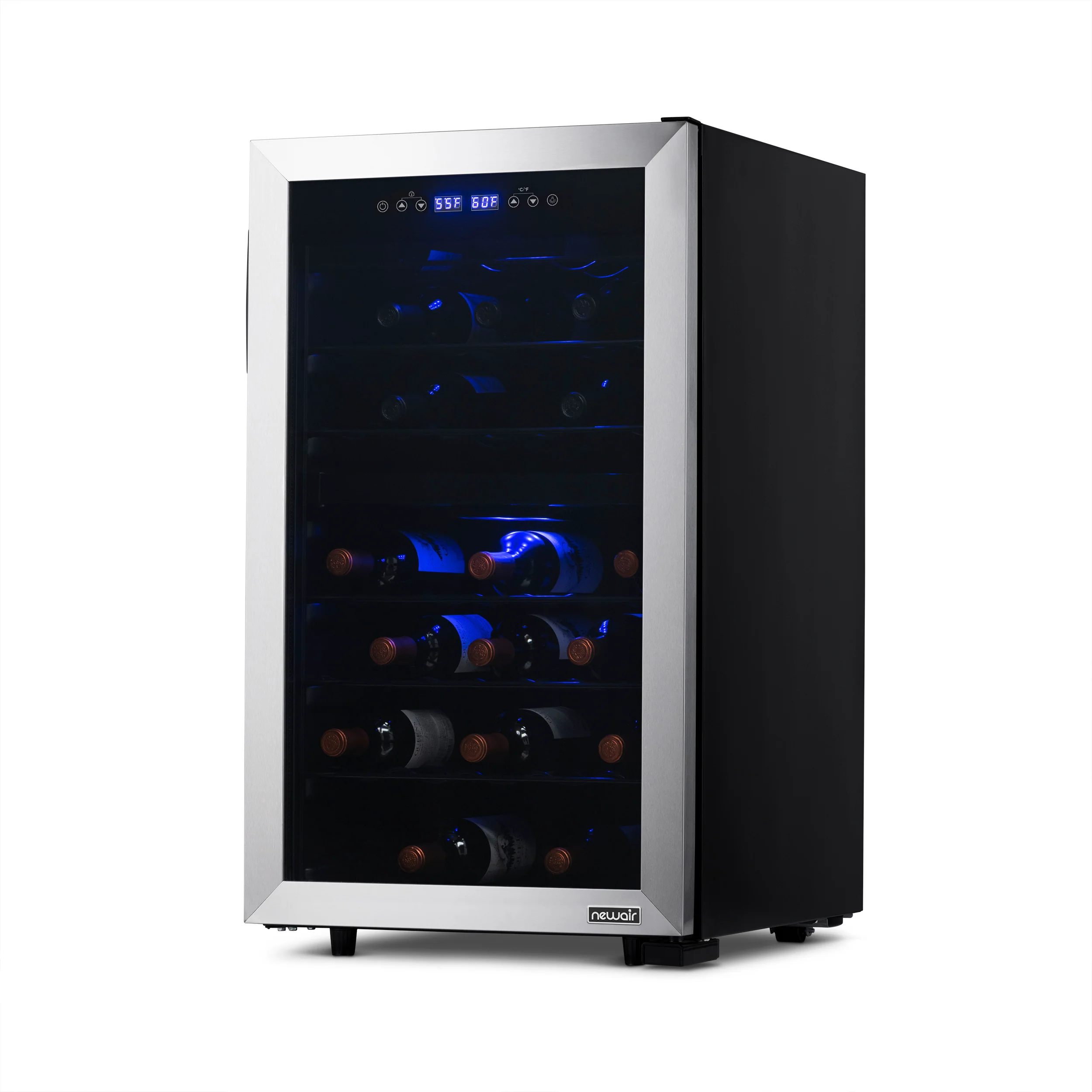 2025 Refrigerador de Vinos Independiente Newair® de Acero Inoxidable – 43 Botellas – 18,9