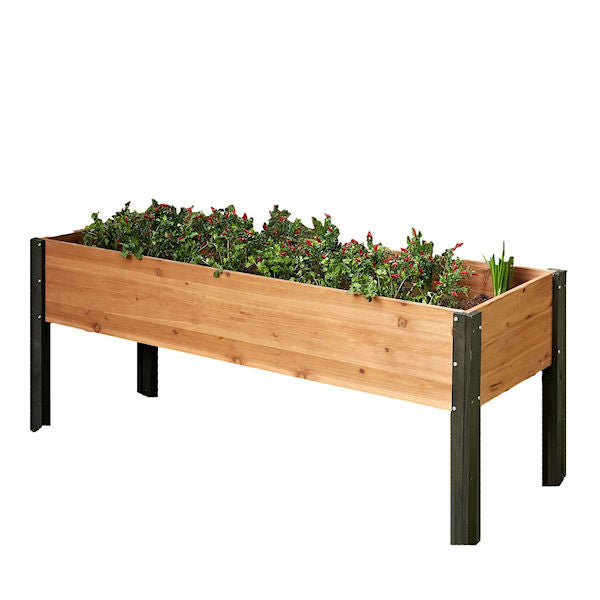 Jardinera Elevada para Exteriores – Huerto Urbano de Madera 70 x 24 x 29 pulgadas de Alto