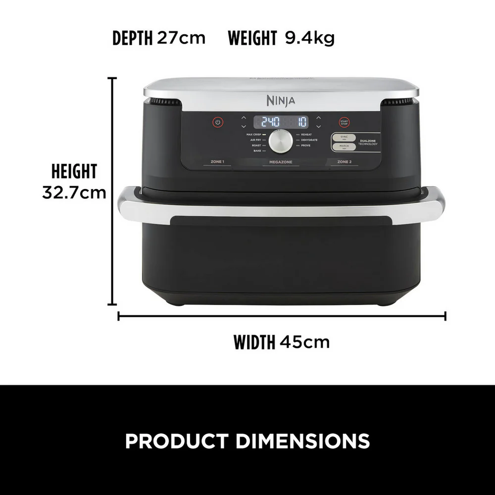 2025 Freidora de Aire Caliente Ninja Foodi FlexDrawer AF500UK 10,4L - Negro – Liquidación
