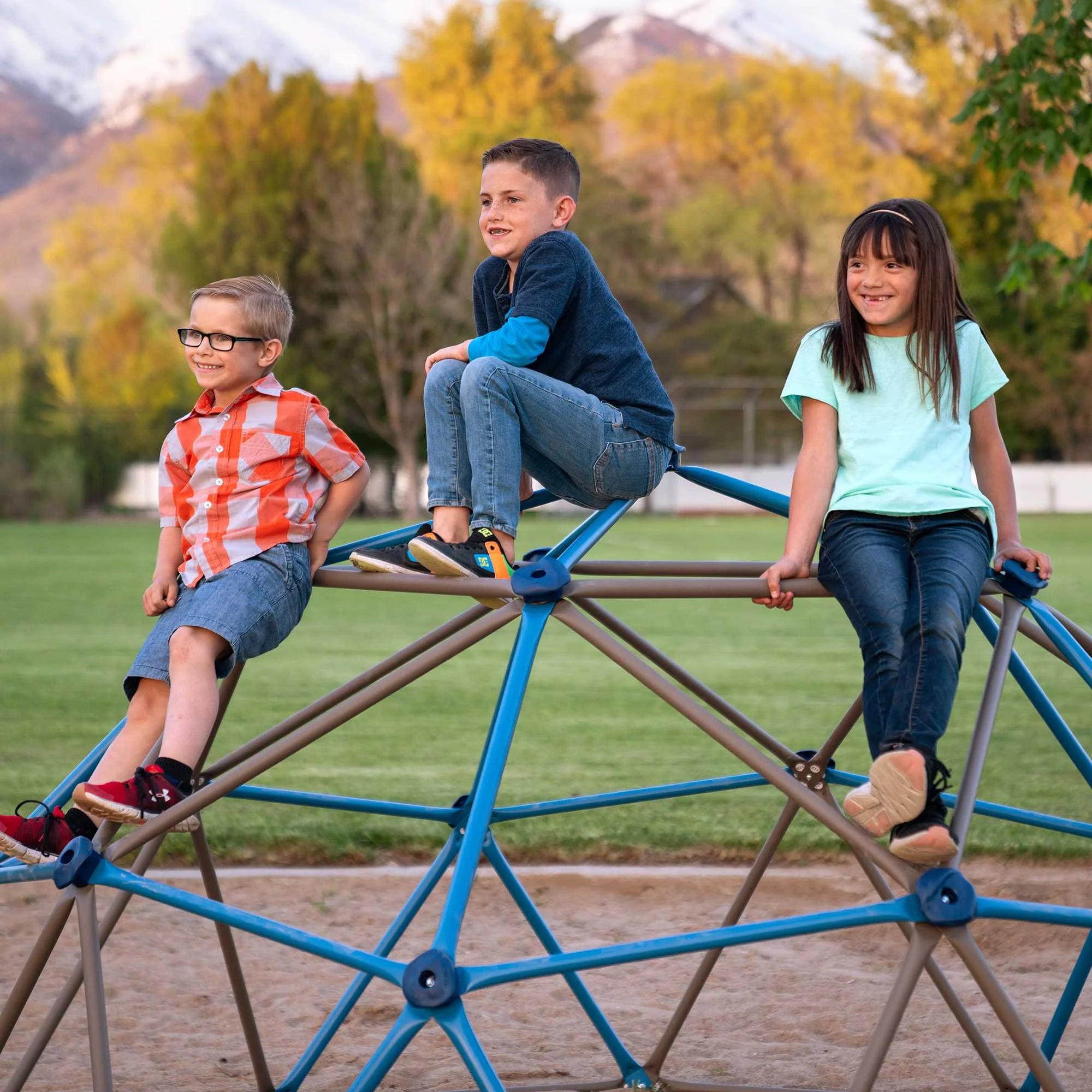 Lifetime Cúpula para Escalar al Aire Libre para Niños, 4.5 pies de Alto x 9 pies de Ancho, Azul y Marrón (90939)