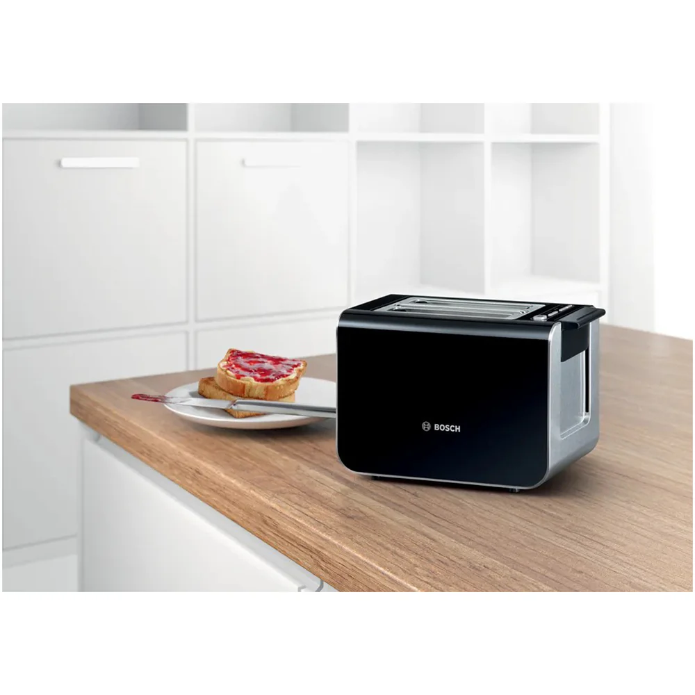2025 Tostadora Bosch Styline TAT8613NGB para 2 Rebanadas – Negra
