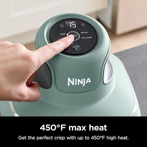 2025 Ninja Crispi Freidora de Aire Caliente, Compatible con Microondas, Congelador y Lavavajillas, Sistema de Cocina Portátil en Vidrio No Tóxico, Recipiente de Vidrio de 1,5 L con 6 Tazas y Tapas
