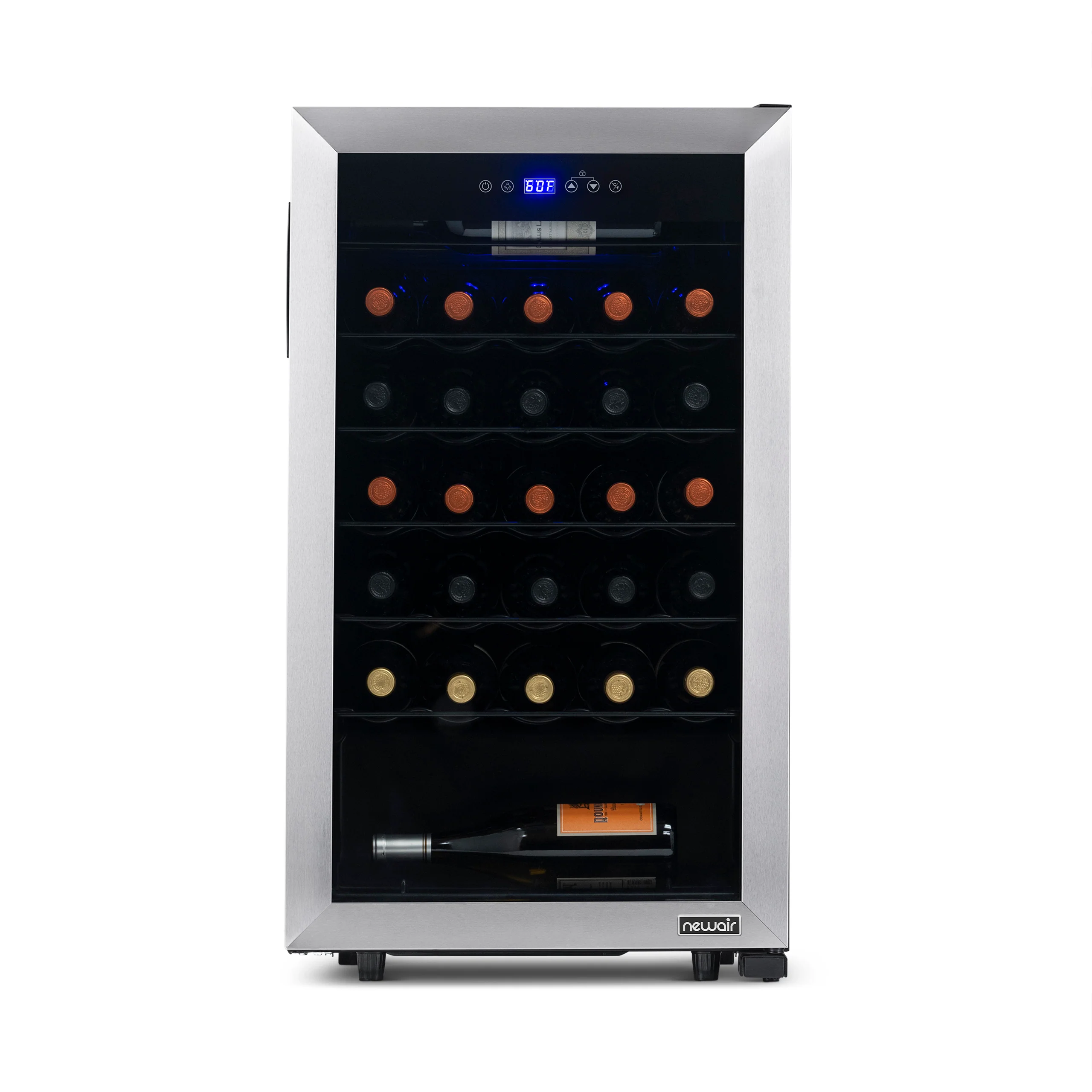 2025 Refrigerador de Vinos Independiente Newair® de Acero Inoxidable – 33 Botellas – 18,9