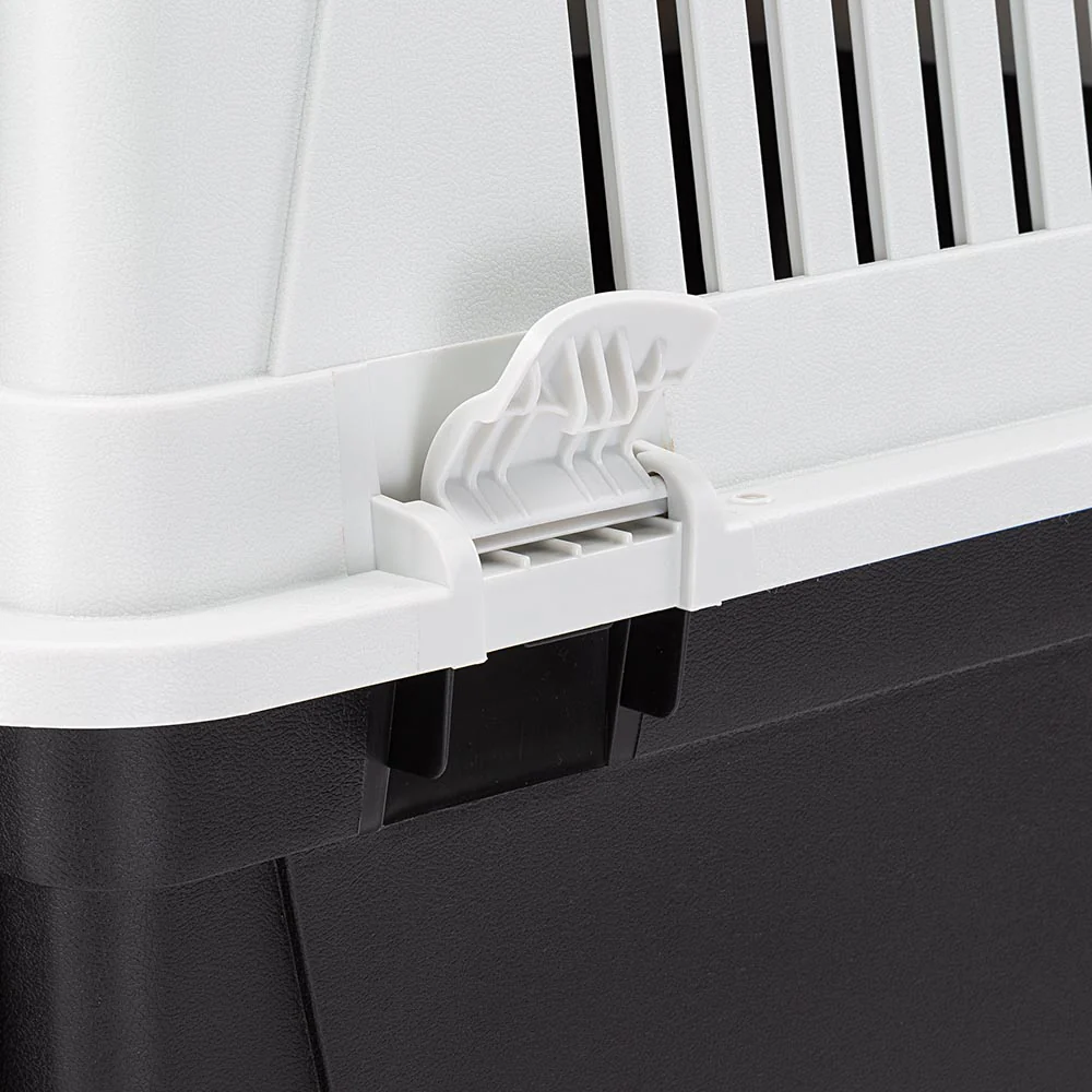 2025 Atlas 40 – Transportín para perro de tamaño mediano, seguro, ventilado y conforme a la normativa IATA. Con asa práctica, comedero y accesorios opcionales