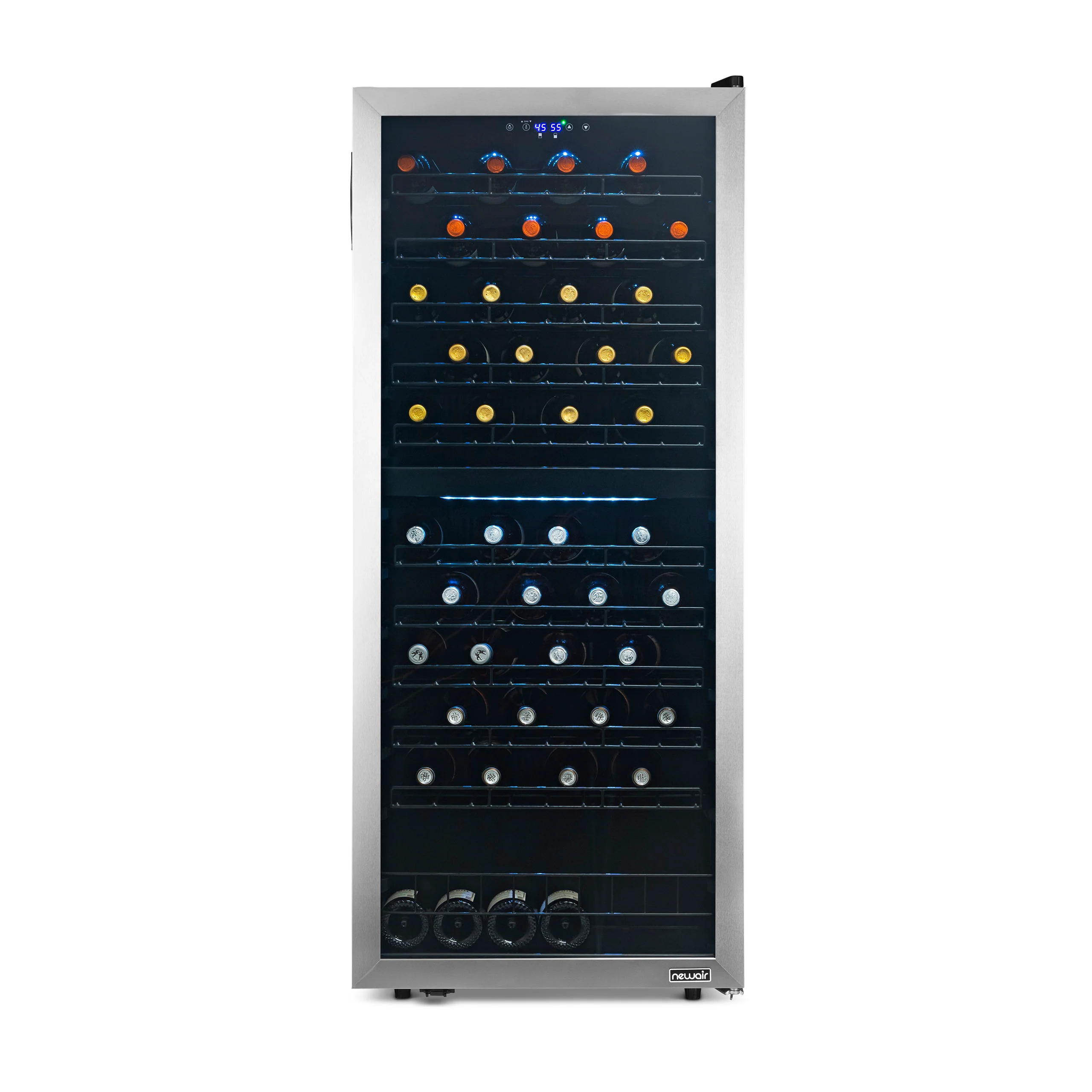 2025 Refrigerador de Vinos Independiente Newair® de Acero Inoxidable – 98 Botellas – 23