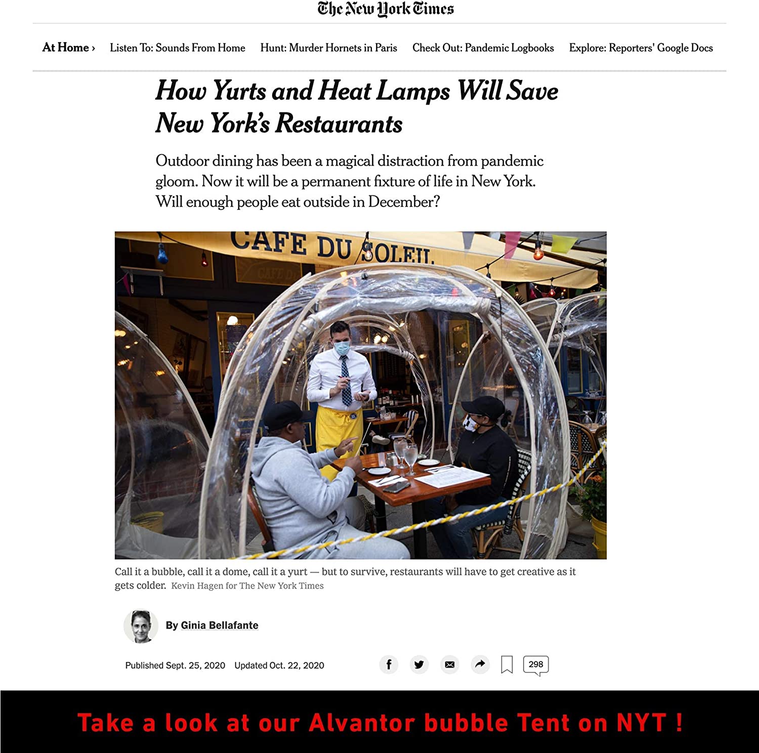 Alvantor Tienda Burbuja Gazebo Plegable, Cúpula Igloo para Jardín y Patio para 8-10 Personas