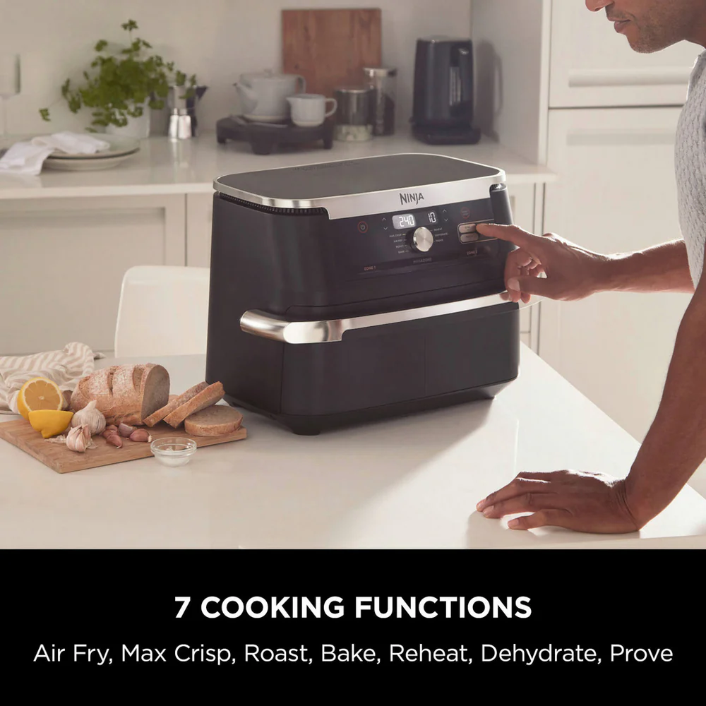 2025 Freidora de Aire Caliente Ninja Foodi FlexDrawer AF500UK 10,4L - Negro – Liquidación