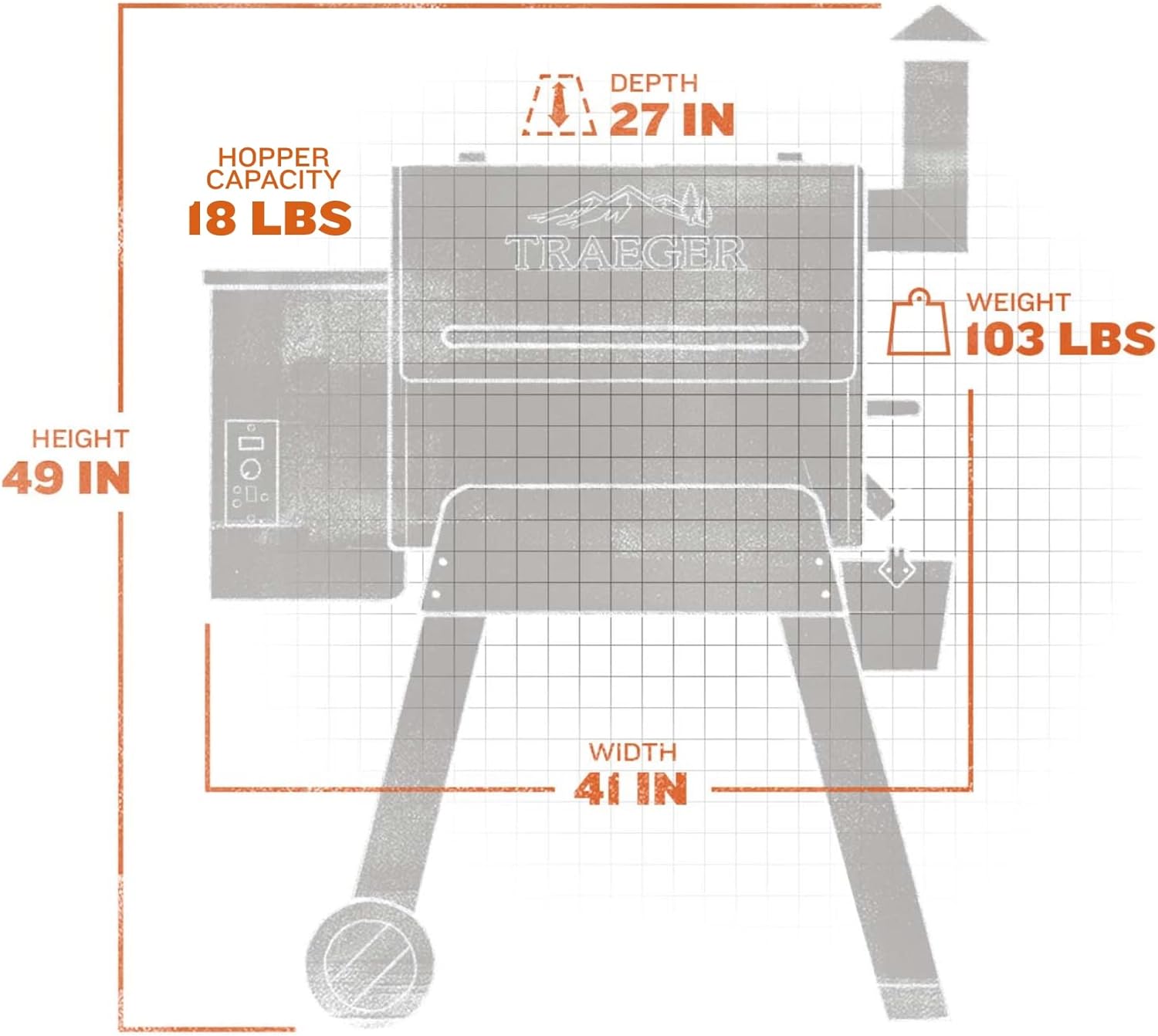 Parrilla y Ahumador Eléctrico de Pellet de Madera Traeger Pro 22, Bronce