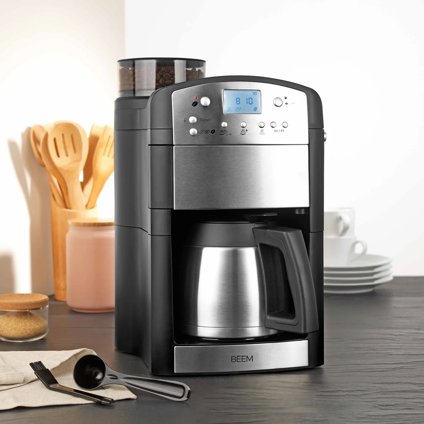 2025 FRESH-AROMA-PERFECT – Cafetera de filtro con molinillo integrado y jarra isotérmica