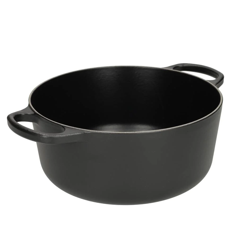 2025 Le Creuset - Sartén para asar / guisar Signature redonda Mate negro 28 cm 6,7 l (interior negro)