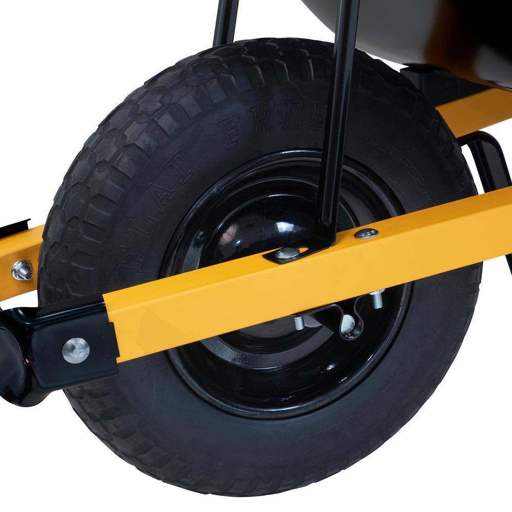 Carretilla True Temper R6STFFEC de Acero 6 pies³ con Rueda Antipinchazos y Mangos de Acero – Kit para Montar