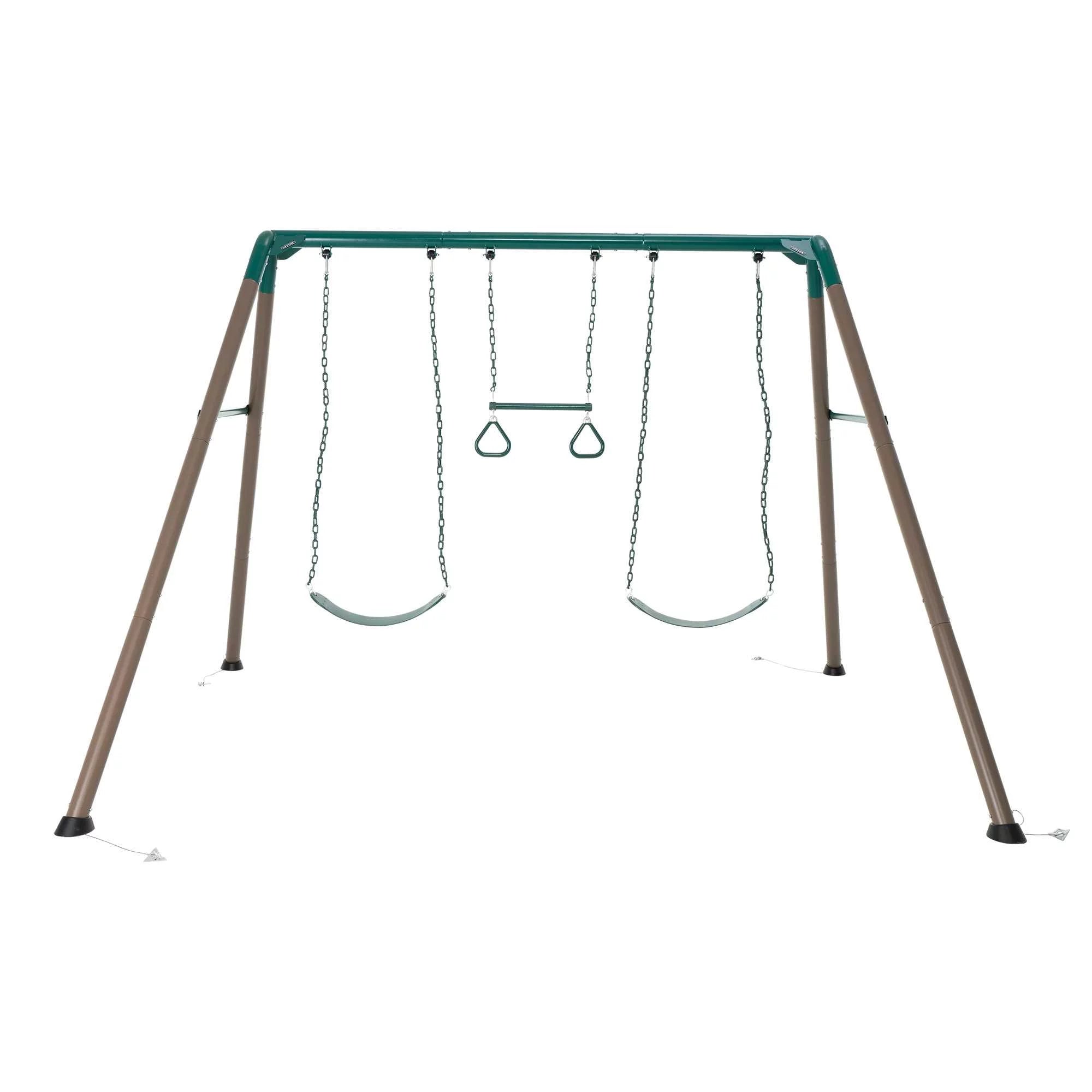 Lifetime Juego de Columpios Metálico para Niños de 7.3 pies de Alto x 11.25 pies de Largo x 9.58 pies de Ancho (90952)