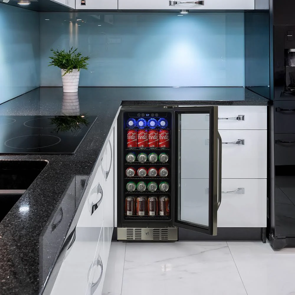 2025 Newair® Refrigerador de Bebidas Empotrable de Acero Inoxidable - 96 Latas - 15”