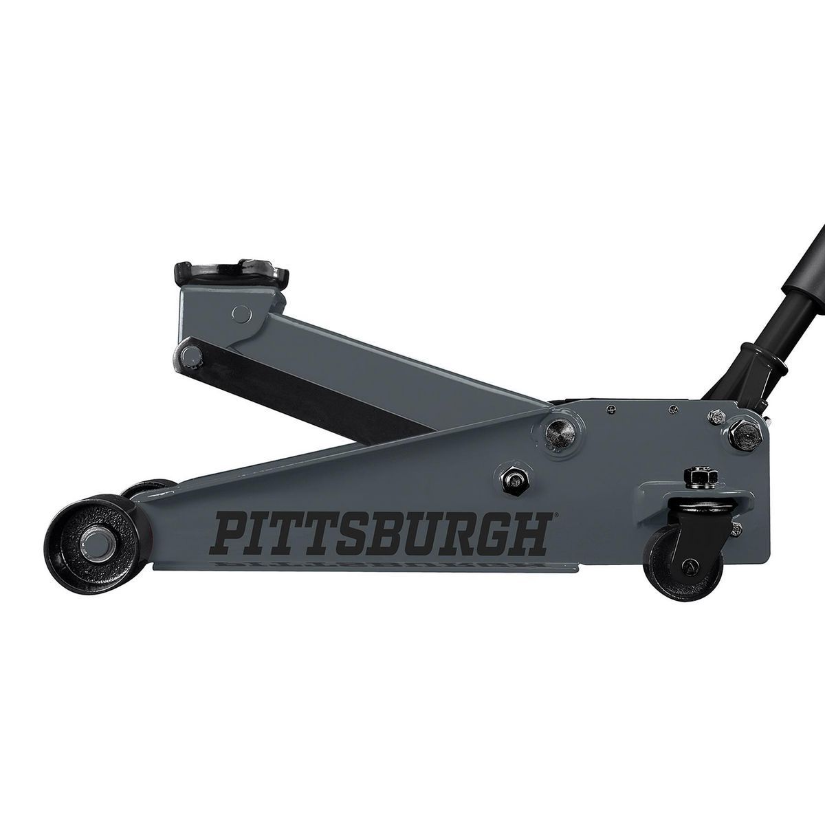 2025 PITTSBURGH Gato hidráulico de 3 toneladas con bomba RAPID PUMP, gris pizarra
