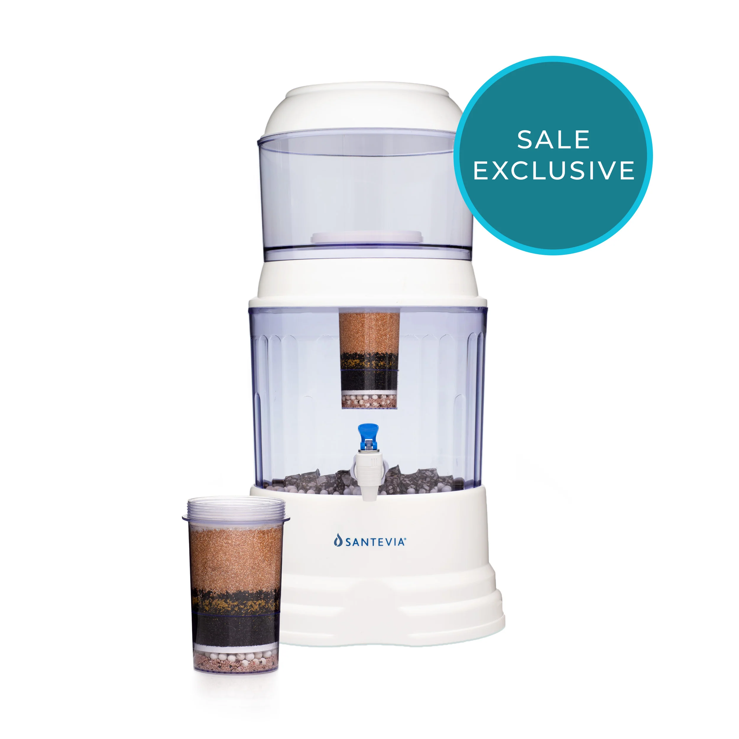 Sistema de Filtración de Agua Gravity – Filtro de 5 Etapas con Minerales Esenciales – Elimina el 99% de Contaminantes (Plomo, Fluoruro, Cloro) – Compatible con Enfriadores de Agua
